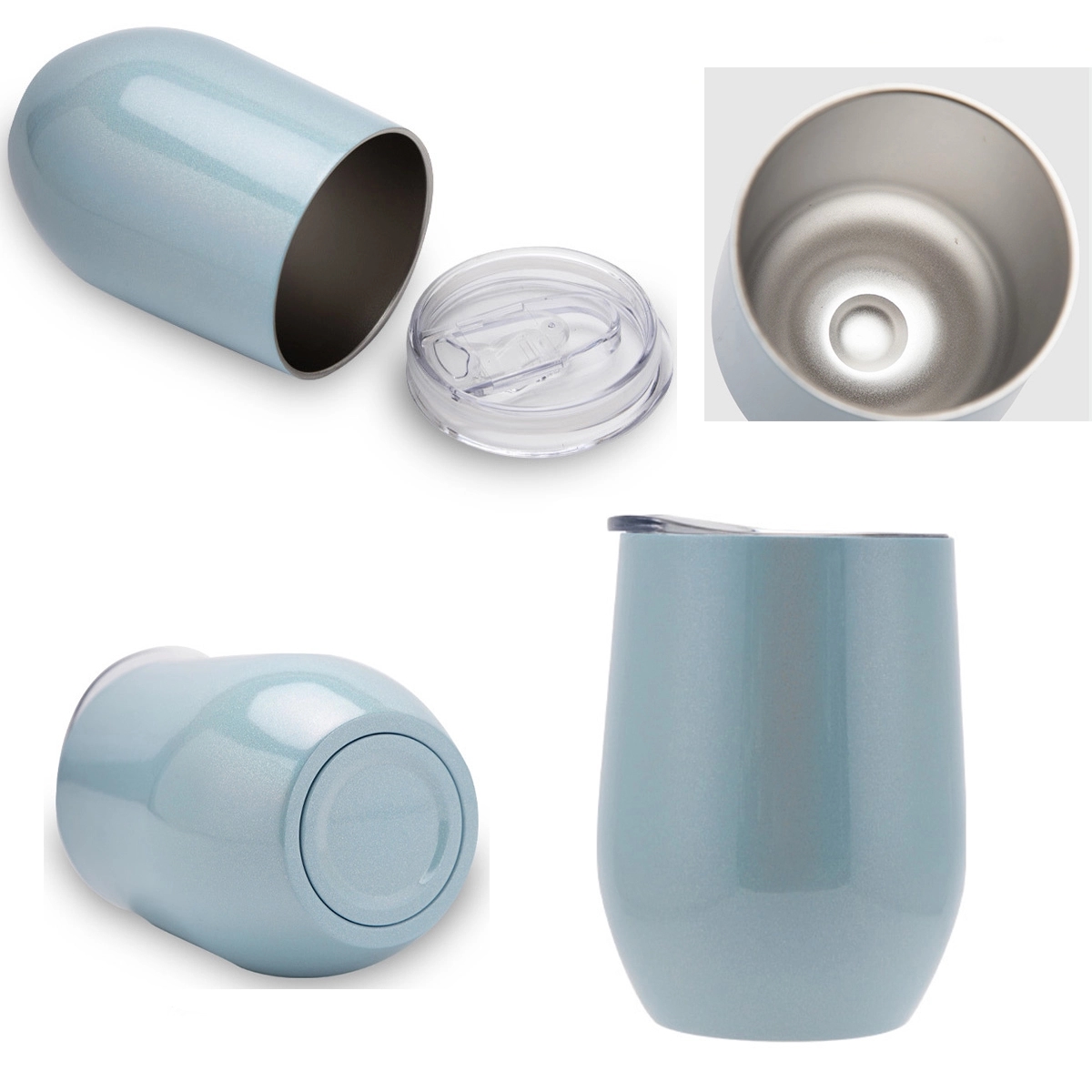 12 Oz Rainbow Insulated Wine Tumbler With Lid 4