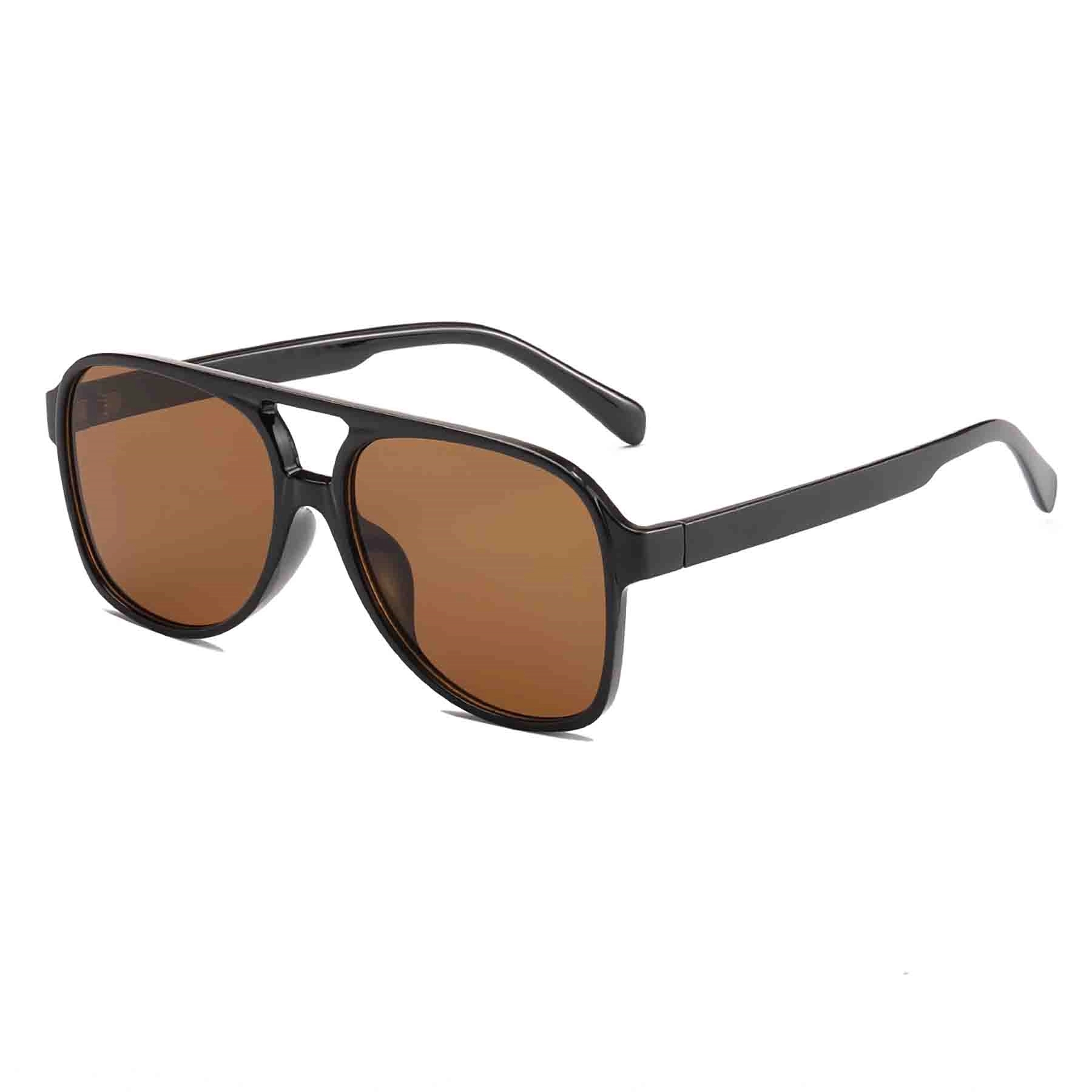 Uv400 Vintage Sunglasses Large Squared Aviator Frame 4