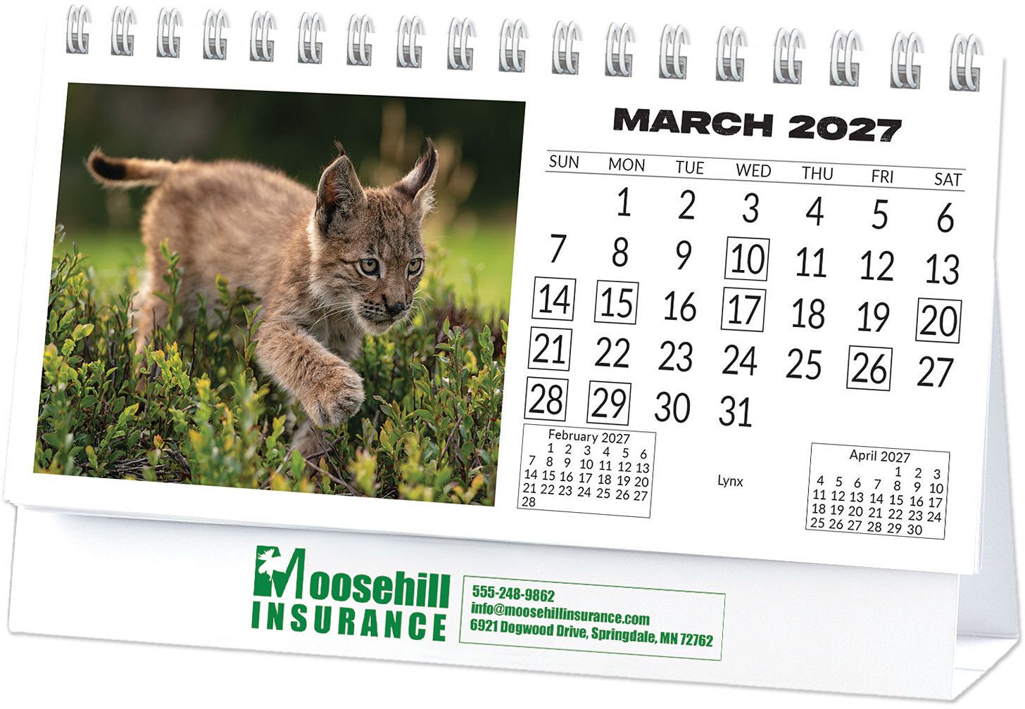 WILDLIFE DESK CALENDAR 12