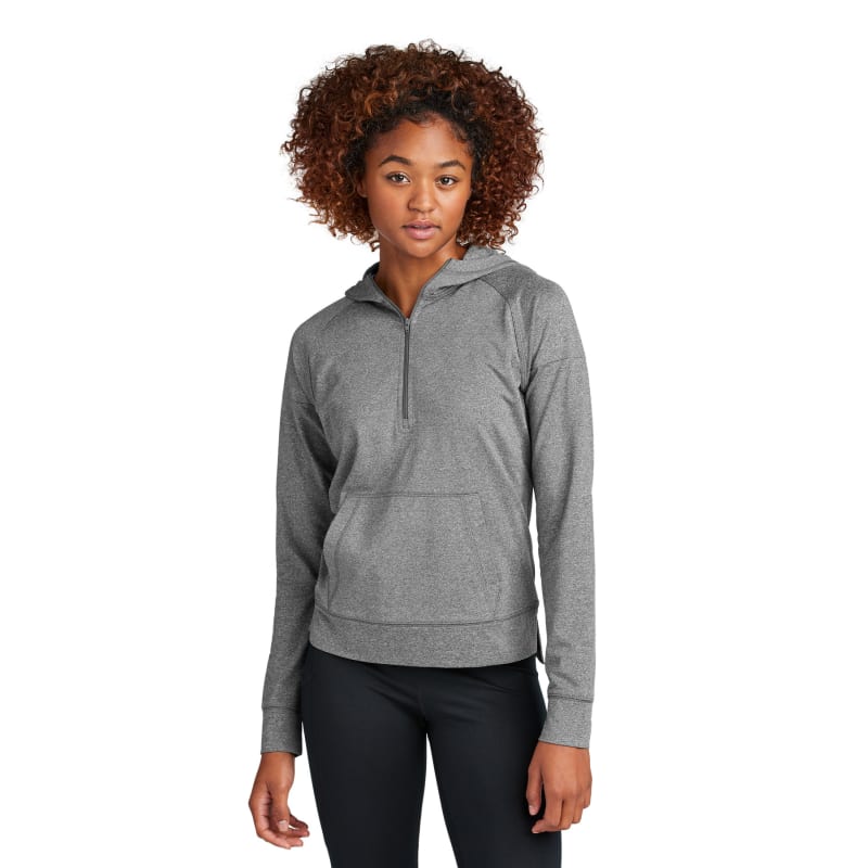 Sport-Tek Women's Sport-Wick Stretch 1/2-Zip Hoodie, custom hoodie or sweatshirt with logo imprint 22
