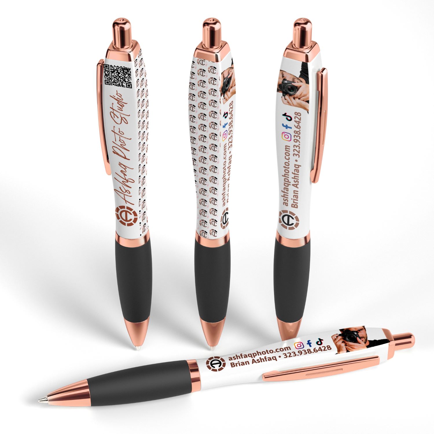 Squared Basset II Satin Soft Touch Gel Performance Pen™ (Rose Gold) (Recycled)