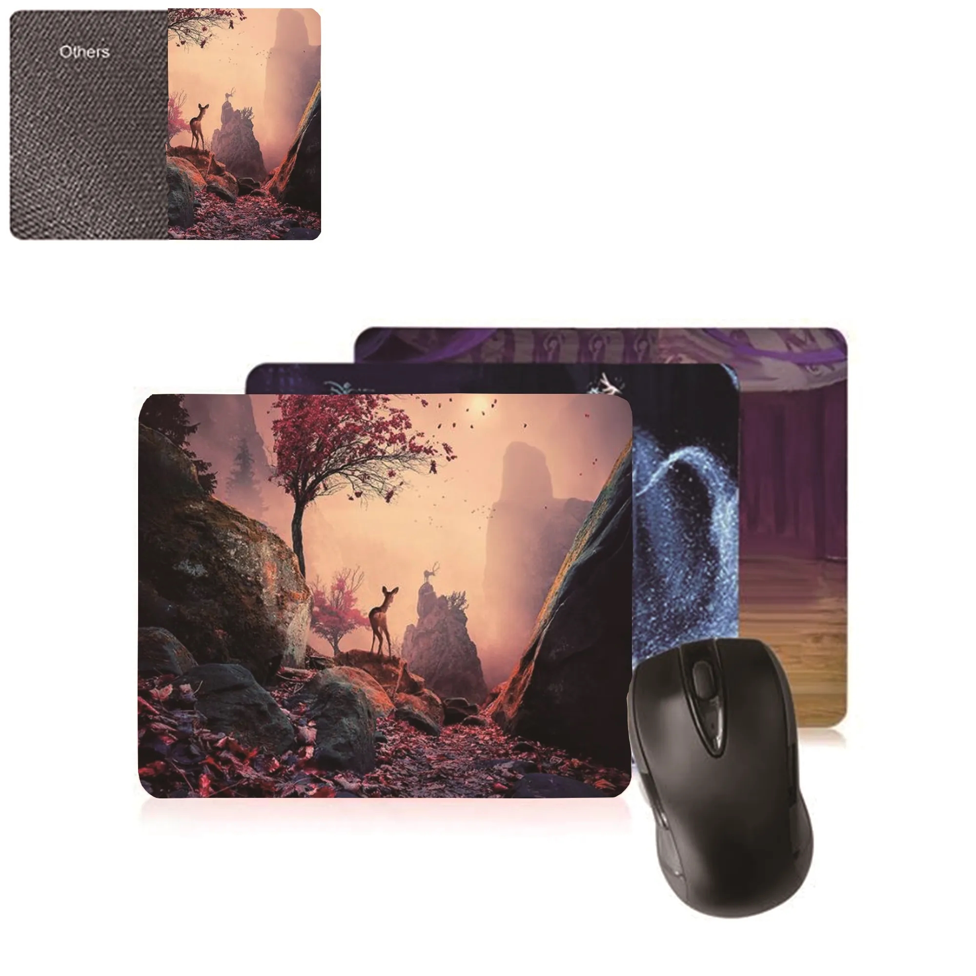 Full Color Rectangle Rubber Computer Mouse Pad 4