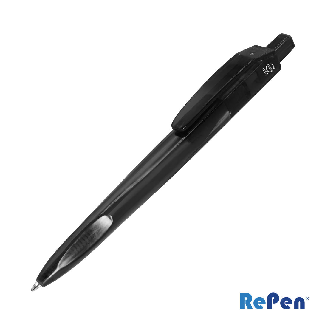 RePen® Squared Translucent Clicker rPET Pen 5