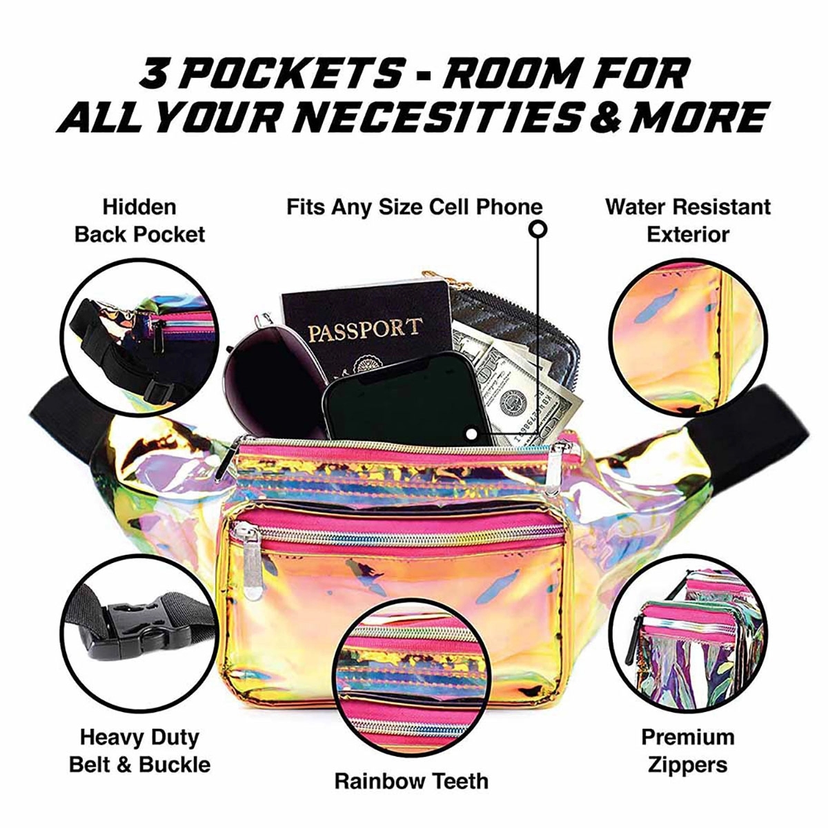 Fanny Pack Rainbow Color 3
