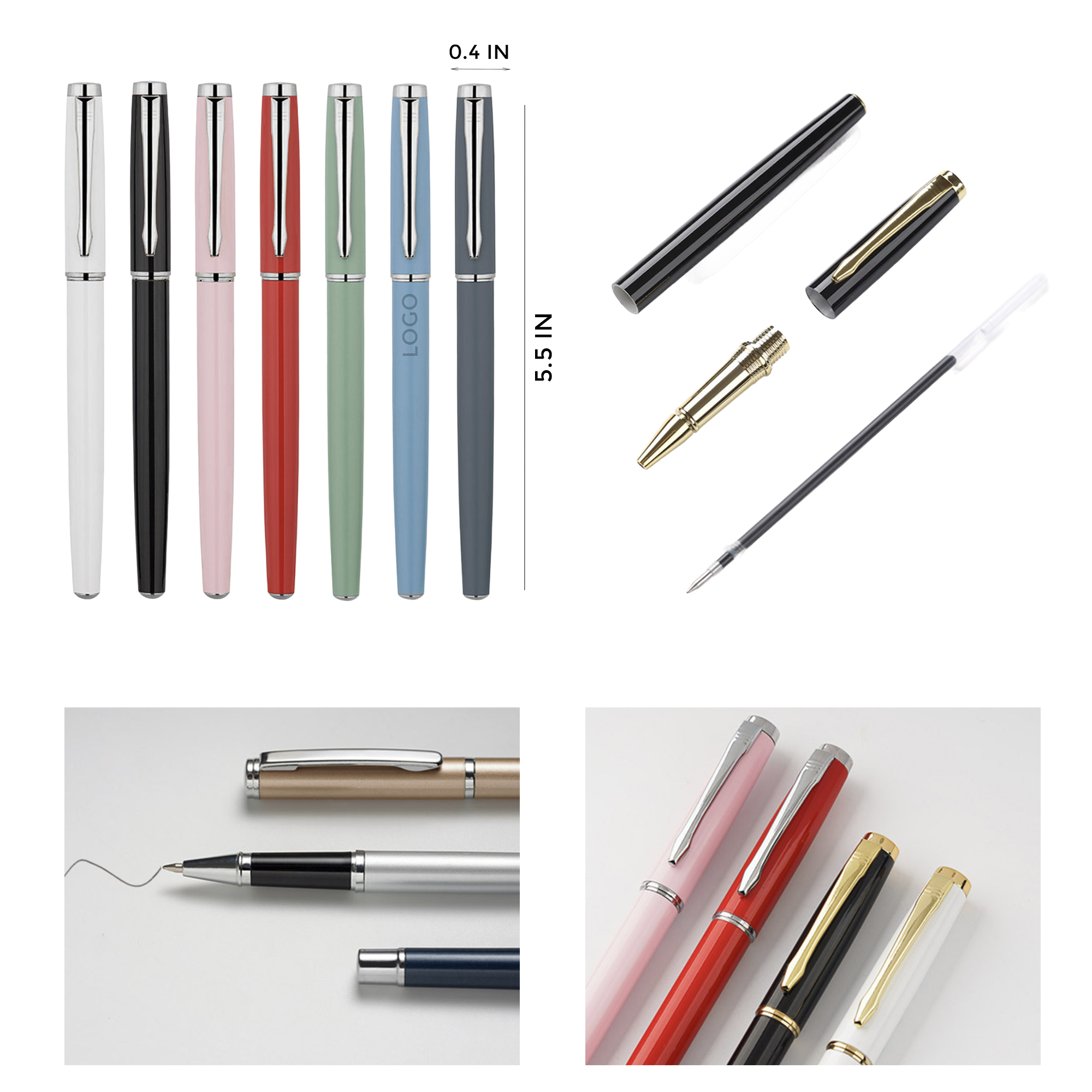 MOQ 10 PCS Smooth Metal Ballpoint Pen 2