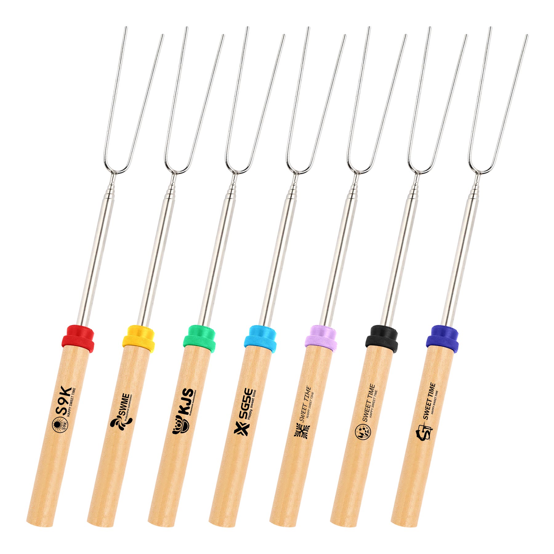 Telescopic Stainless Steel Barbecue Fork 1
