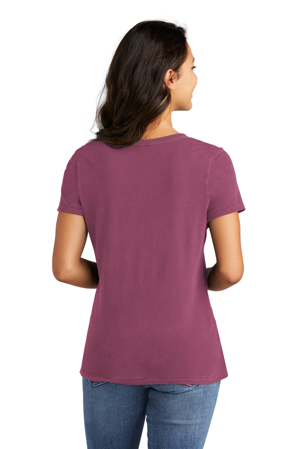 Port & Co Women's Beach Wash Garment-Dyed V-Neck Tee LPC099V 52