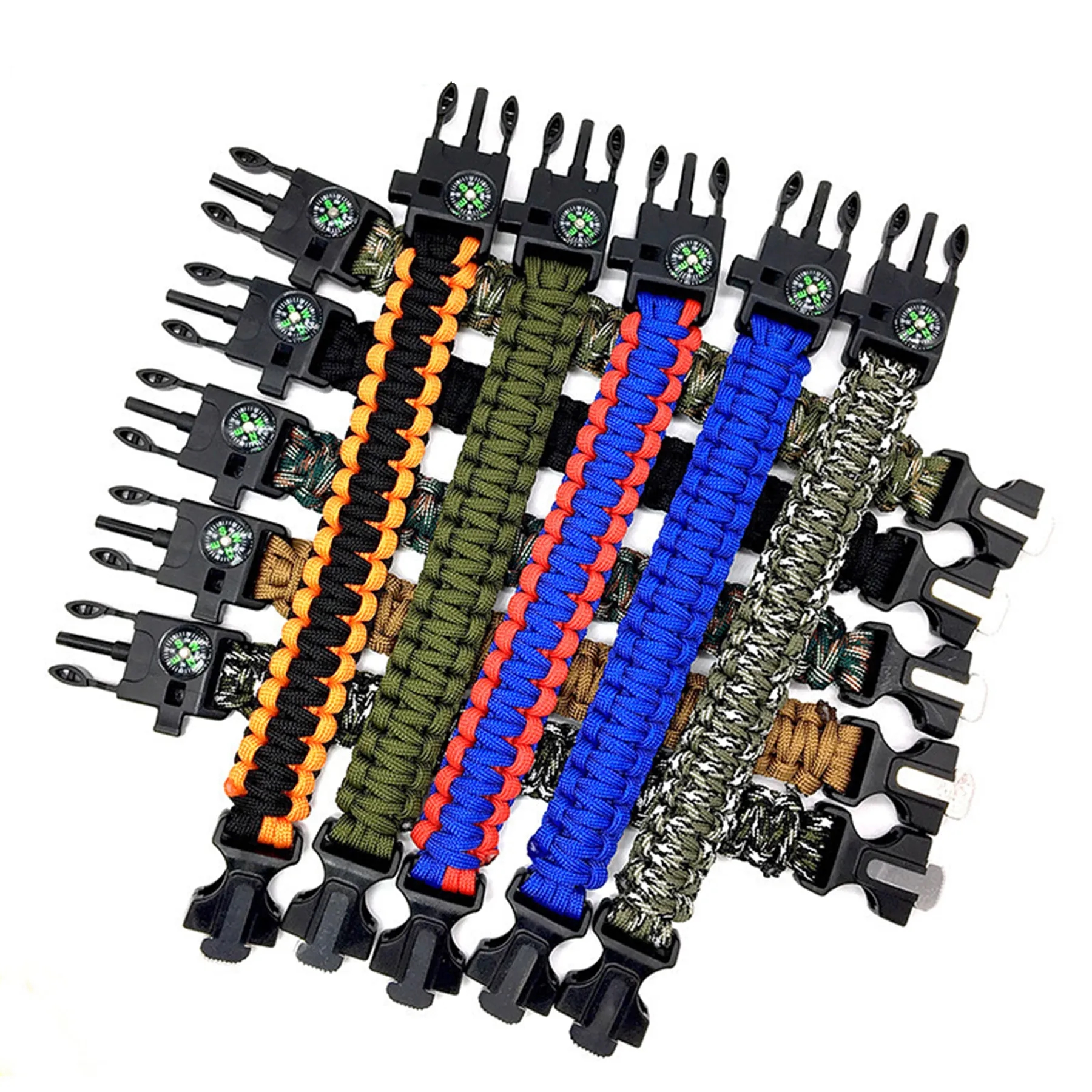 5-in-1 life saving seven-core paracord braided bracelet 5