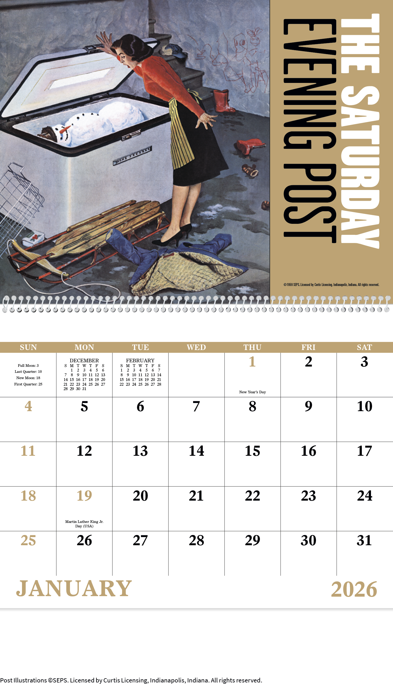 Good Value™ The Saturday Evening Post - Spiral Calendar 6