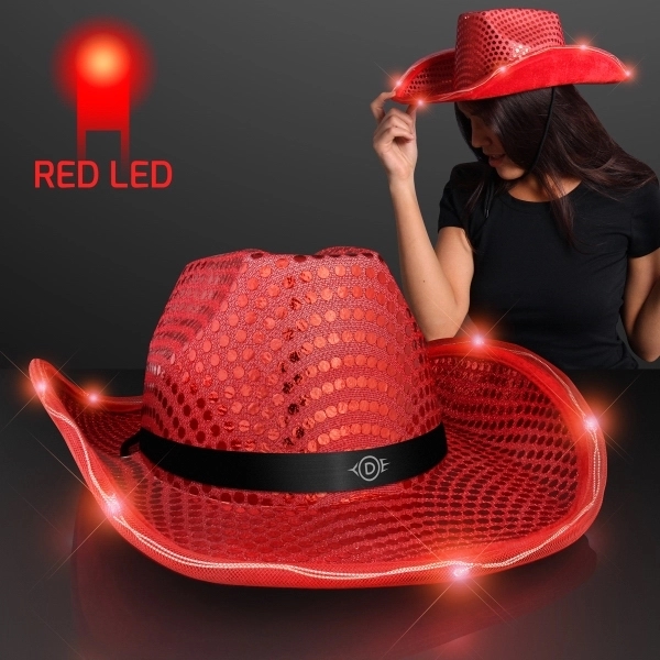 Sequin Cowboy Hat with Black Band 27