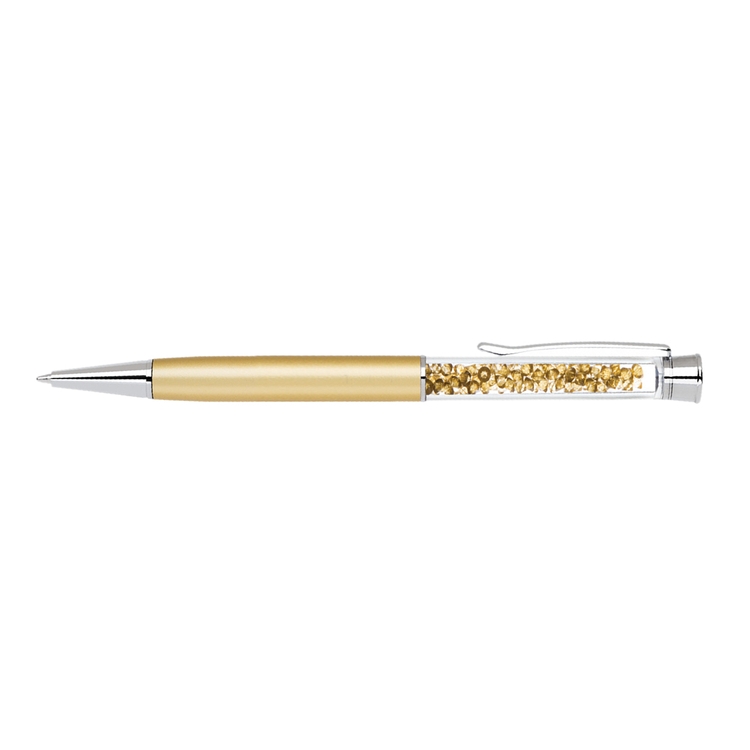 Elegant brass pen with matching crystals and barrel colors 3
