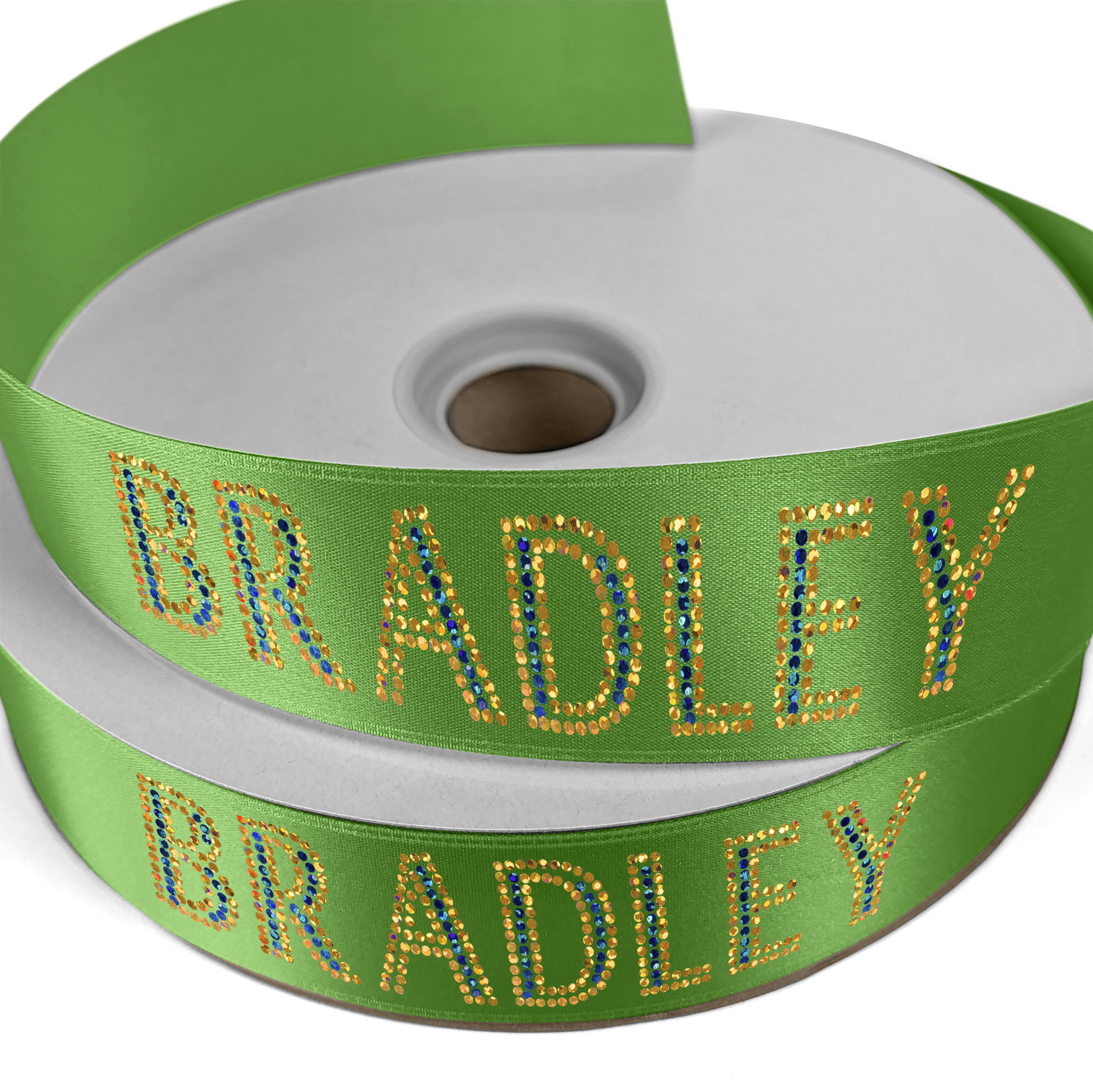 1 1/2" Badge Satin Ribbon - 100yd Roll - Sparkle 5