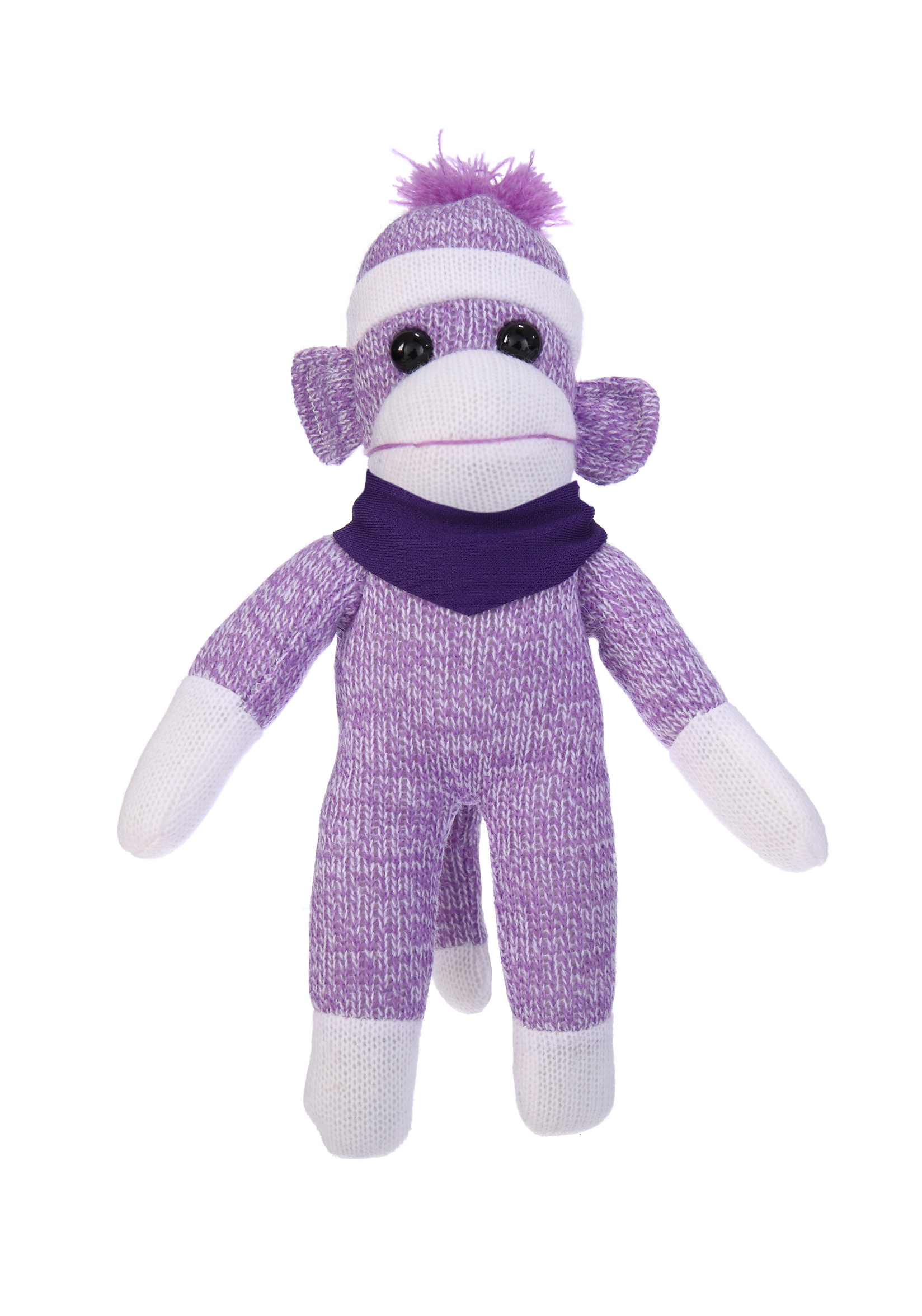 Purple Sock Monkey with Bandana