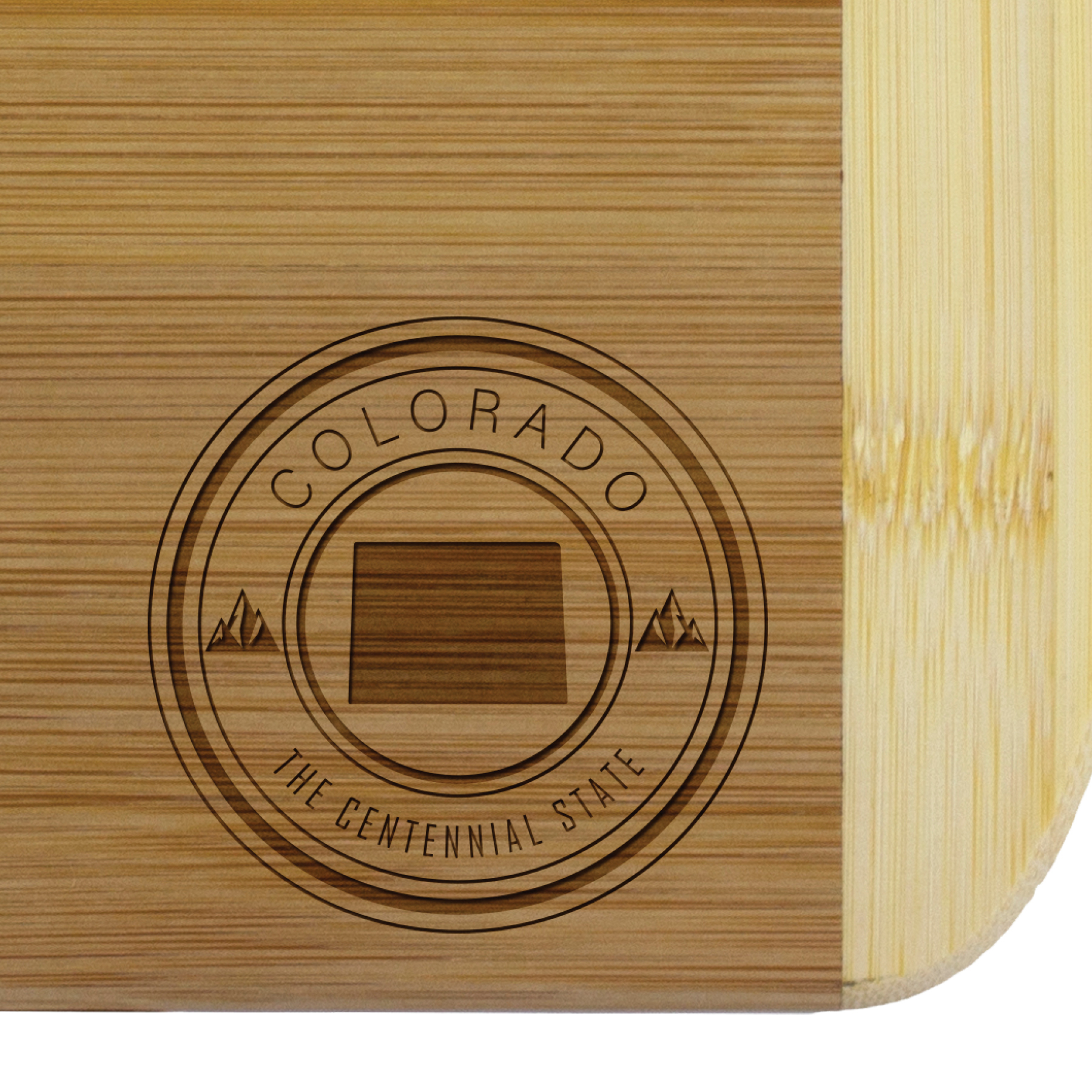 Colorado State Stamp 2-Tone 11" Cutting Board 3