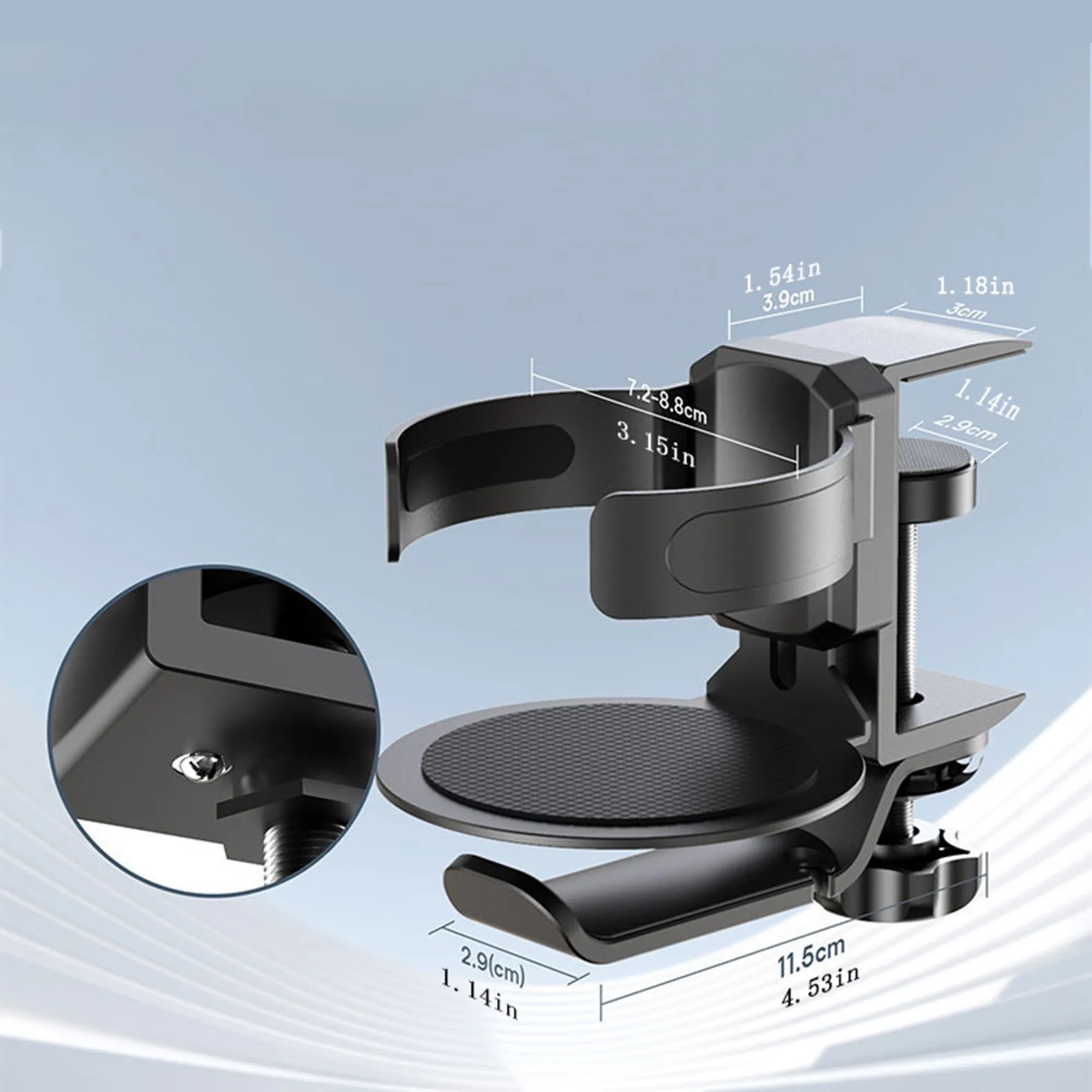 2-in-1 Cup & Headphone Holder - Desk Mount Organizer 3