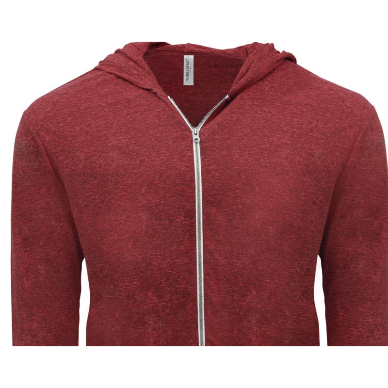 Threadfast Apparel Unisex Triblend Full-Zip Light Hoodie 8