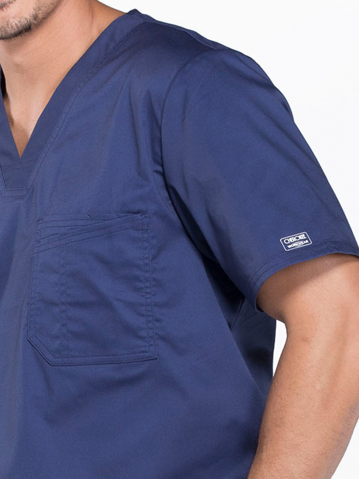 Cherokee - Workwear Core Stretch - Men's 1-Pocket Tuckable V-Neck Top 7