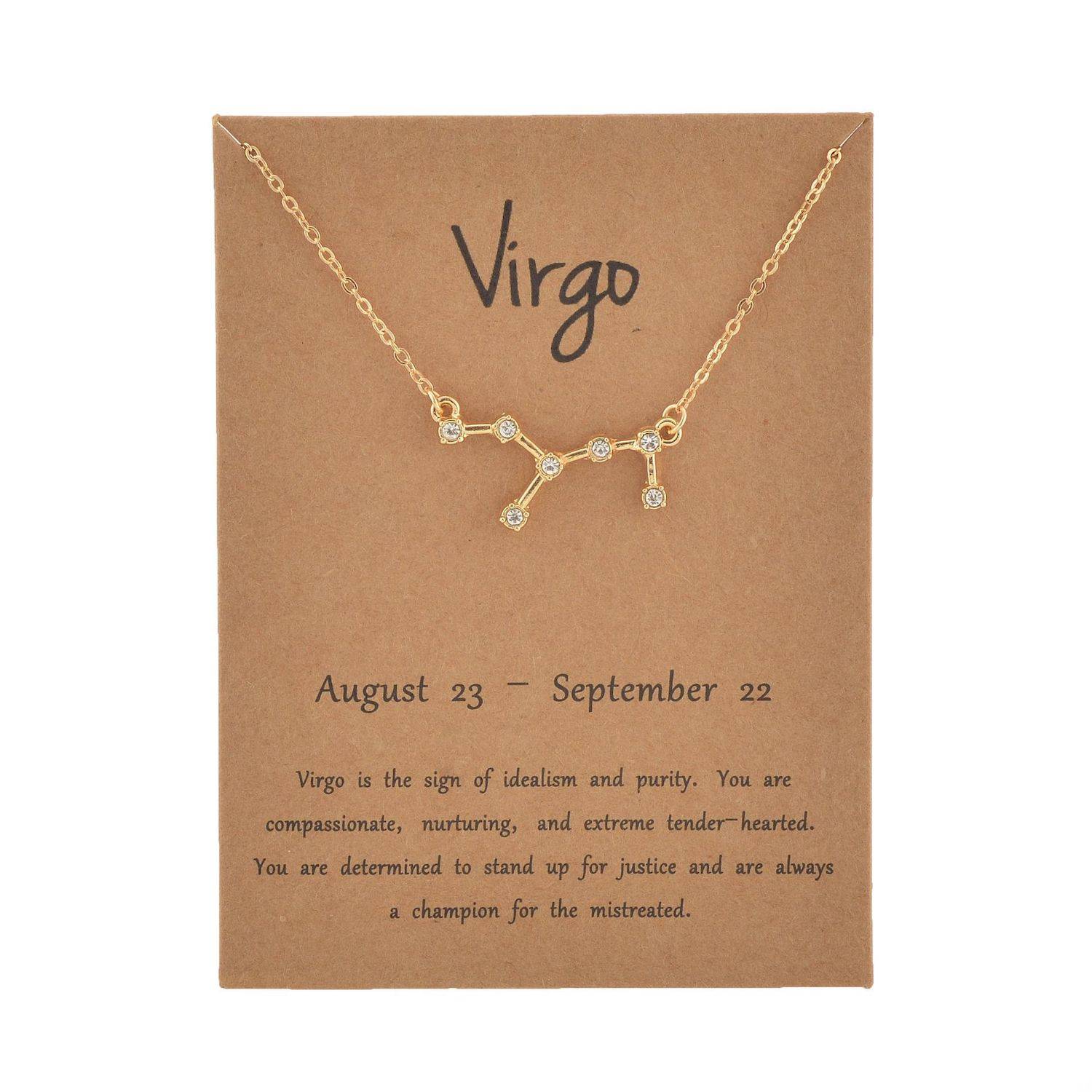 14K Gold Plated Astrology Constellation Zodiac Necklace 2