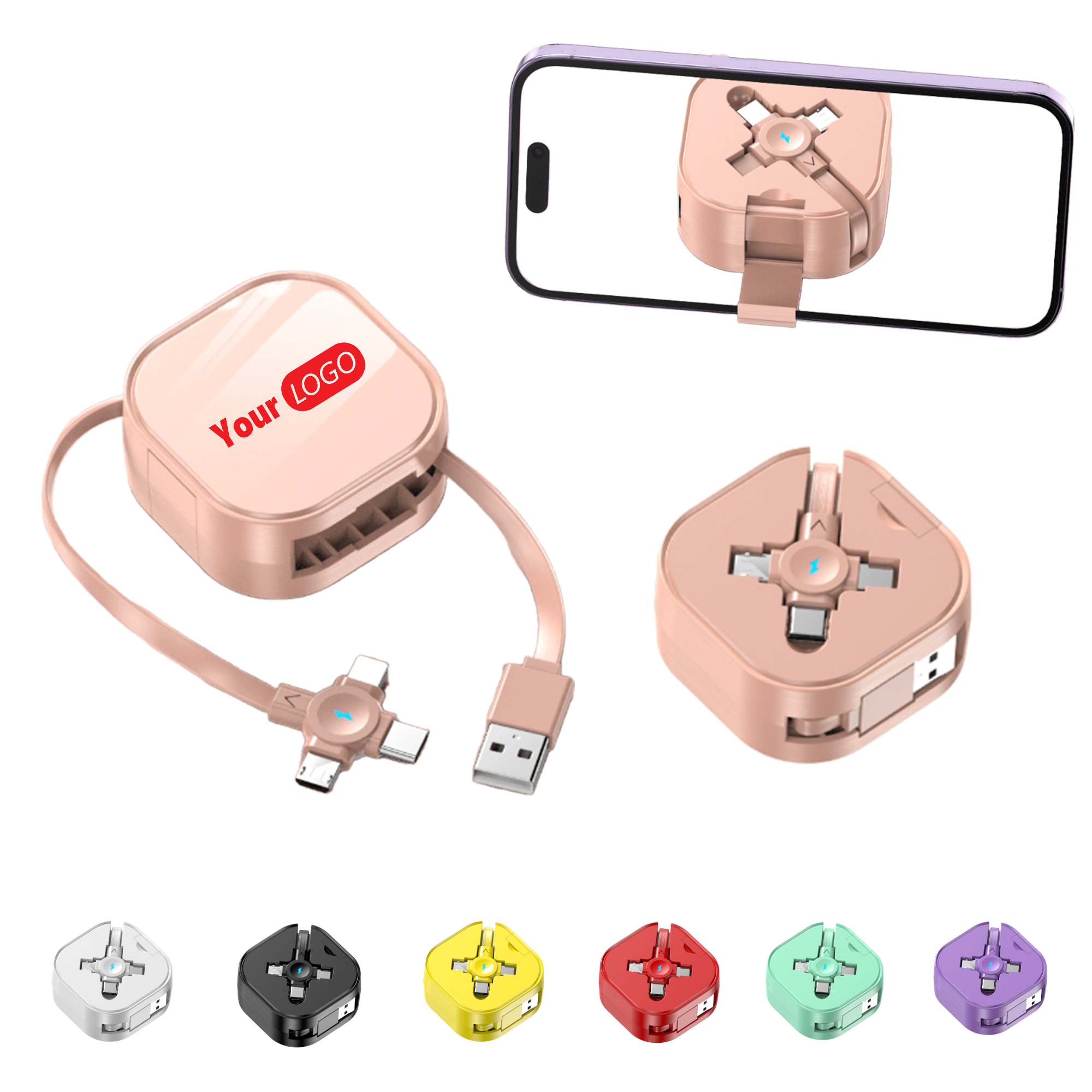 Three In One Data Cable Retractable 4