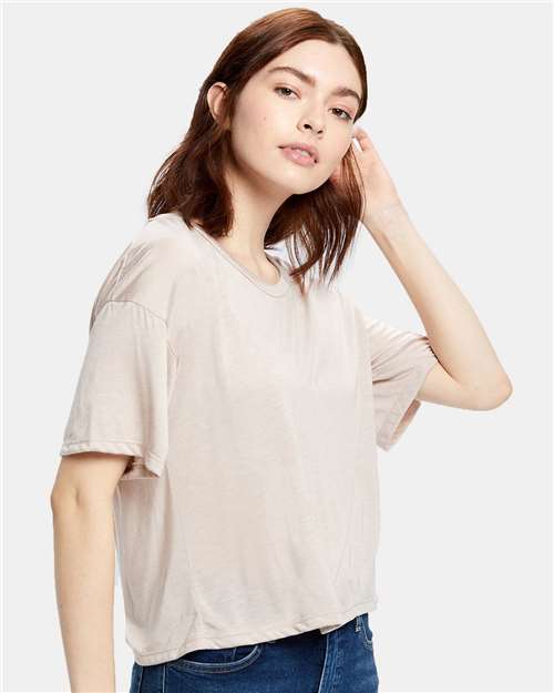 Women's Boxy Open Neck Tee - US309 23