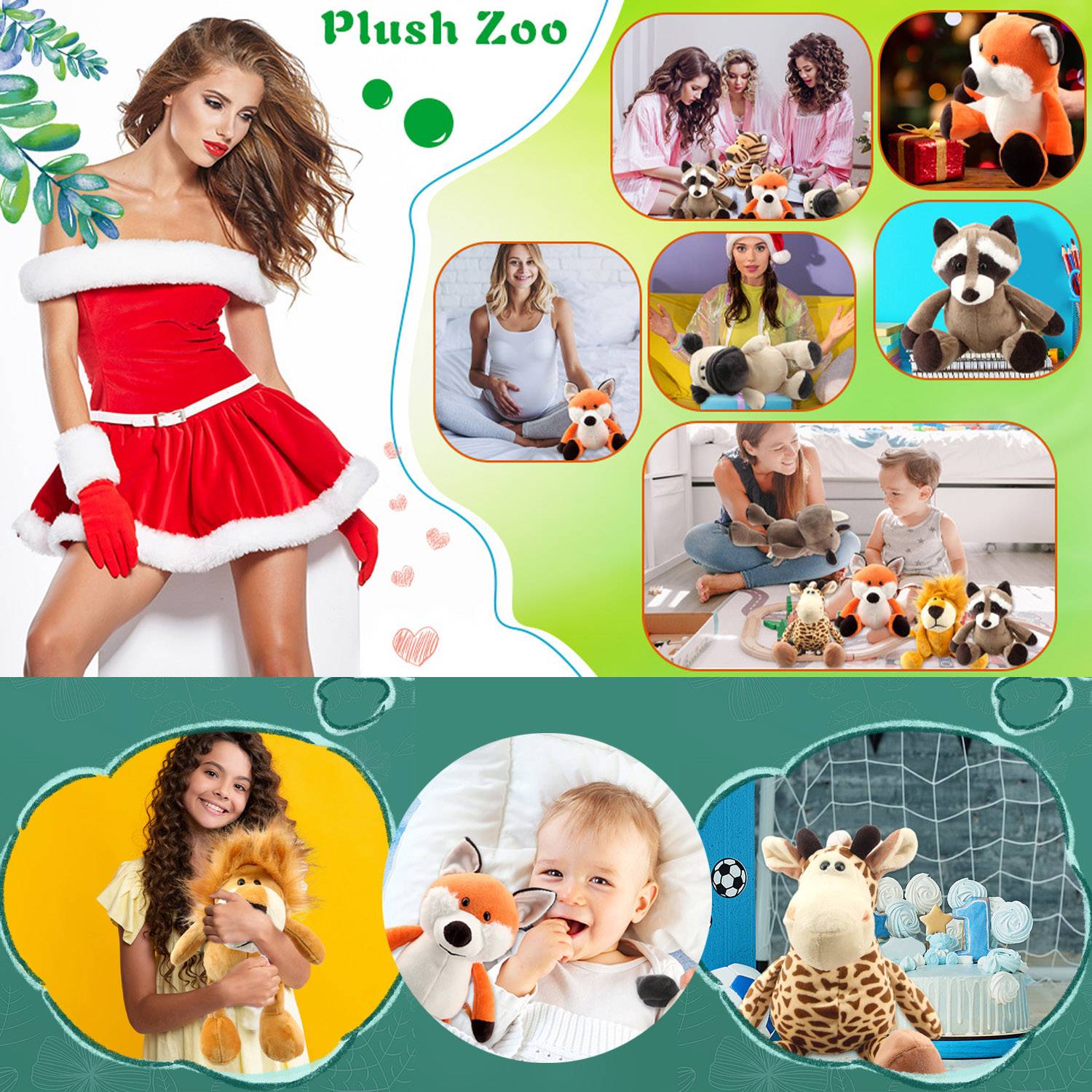 Cute Lovely Fluffy Forest Animal Plush Toy 4