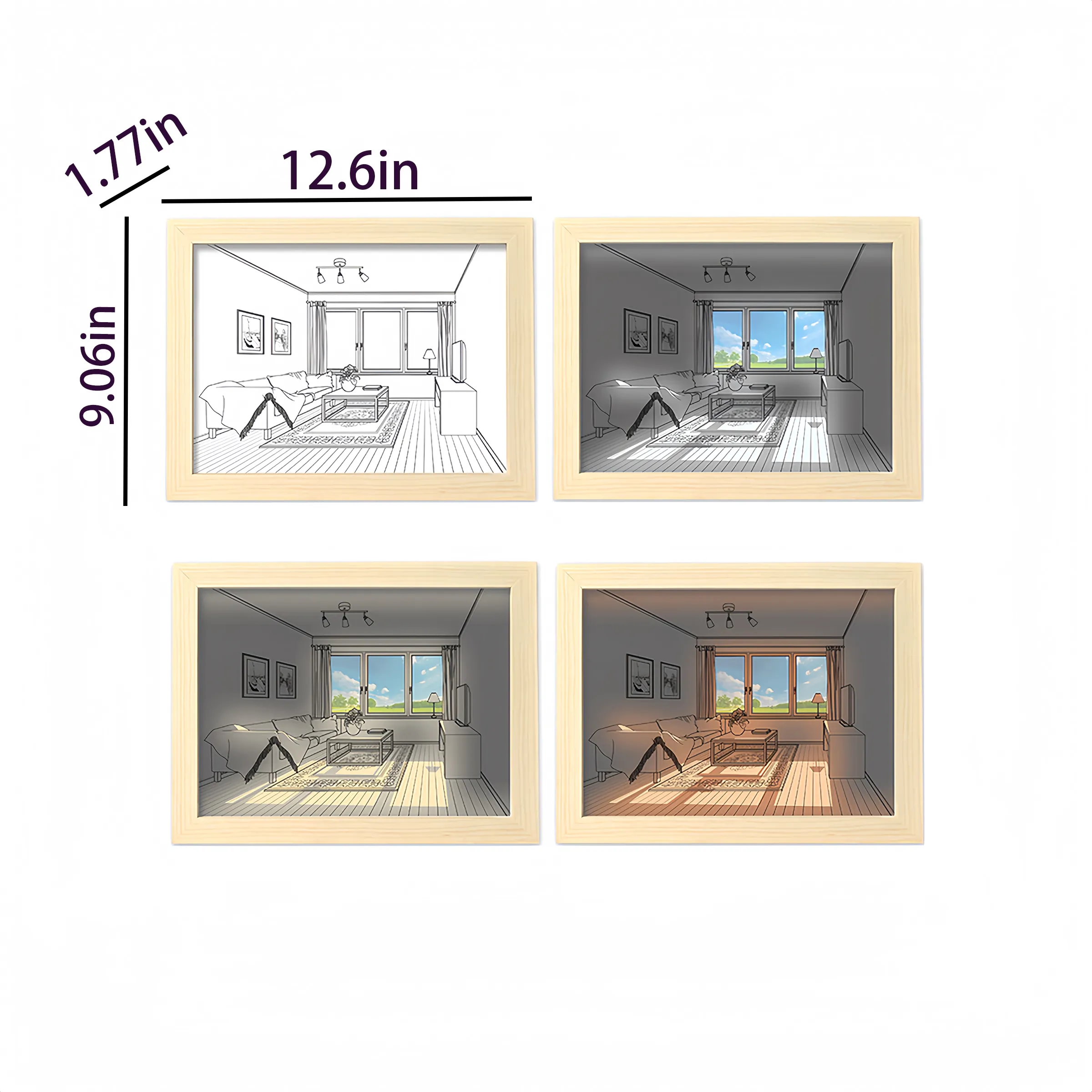 Plastic Led Illuminated Usb Decorative Painting 2