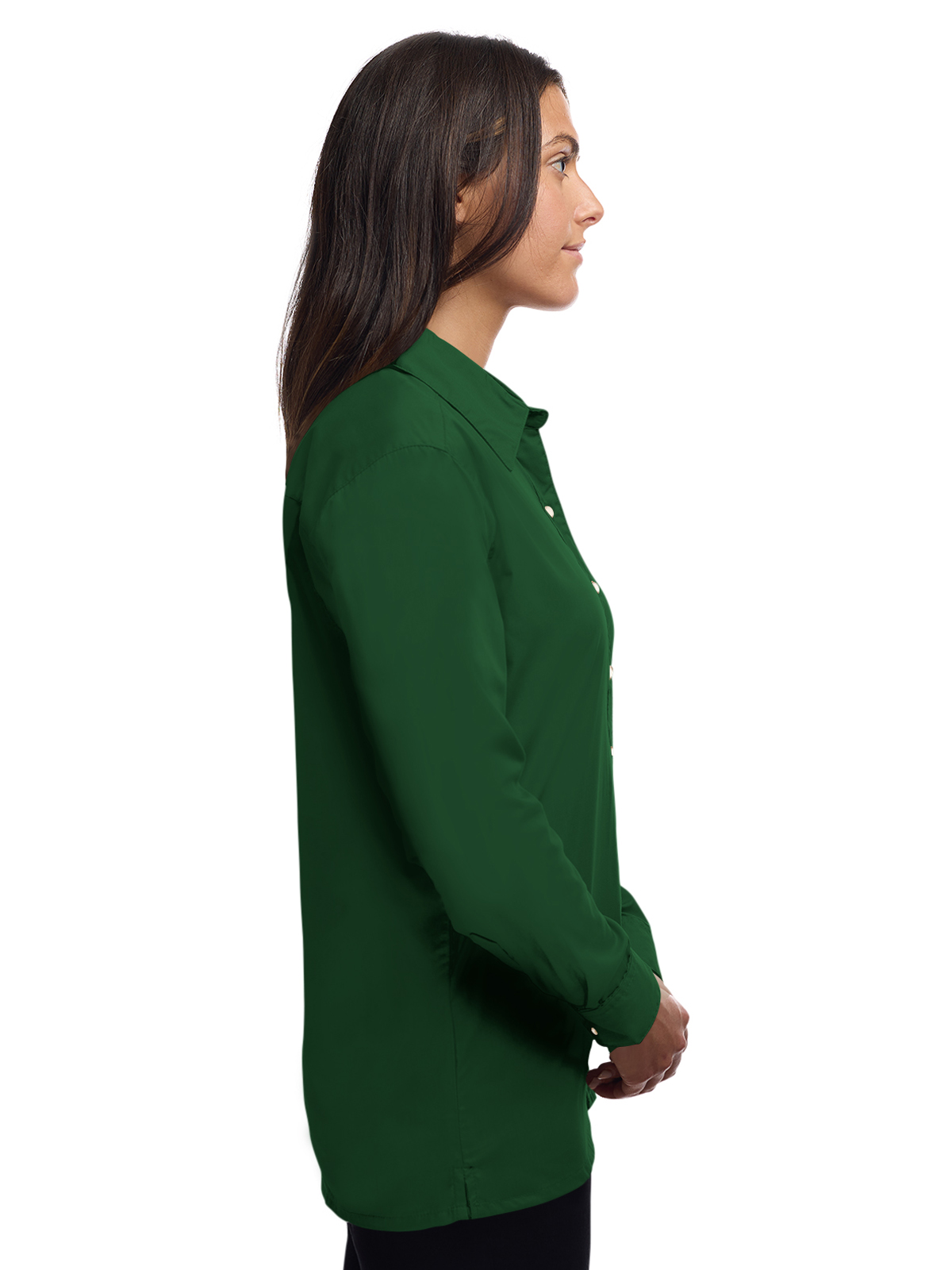 Blue Generation - Women's Pocketless Long Sleeve Superblend Poplin Shirt 29