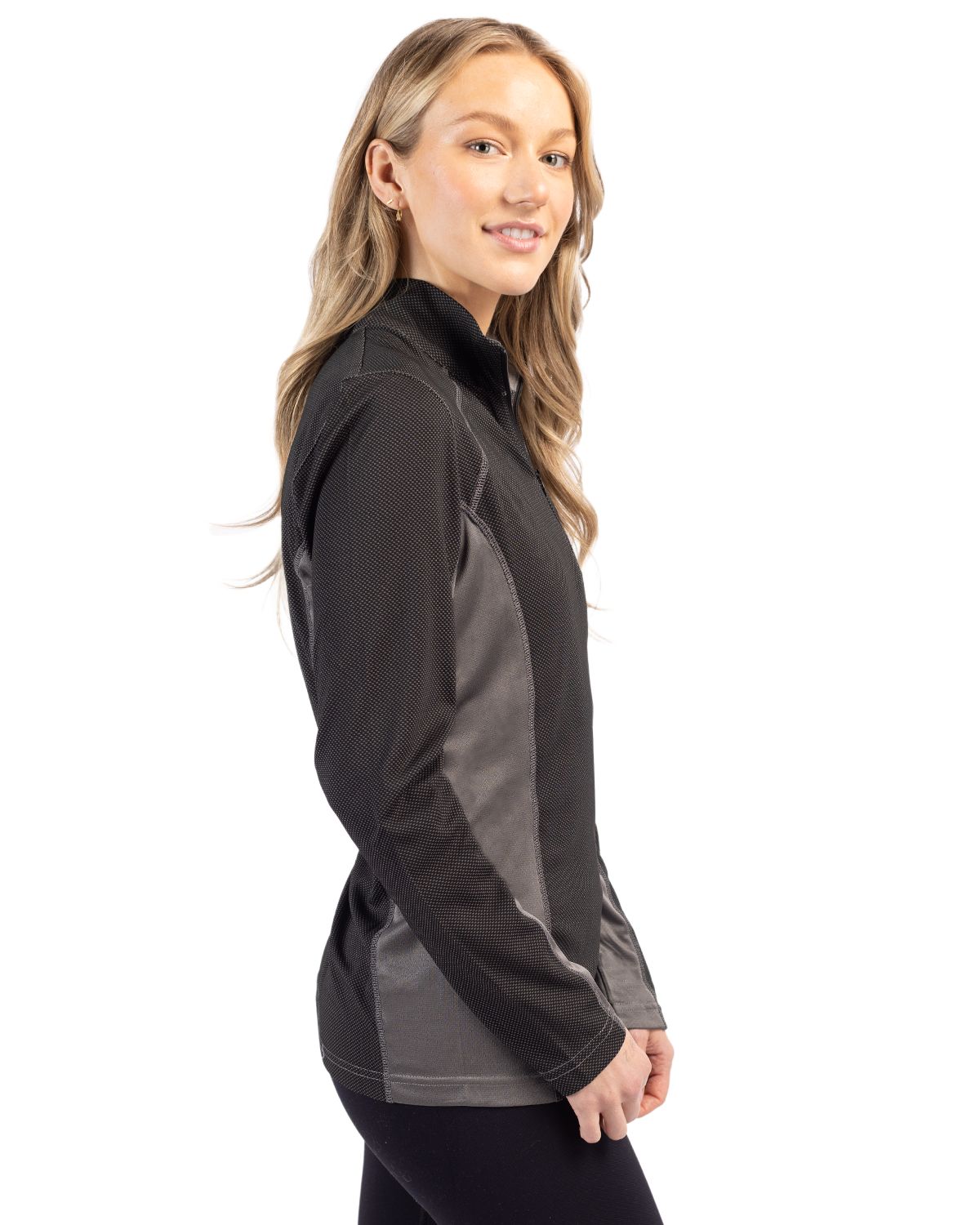 Ice Pique Colorblock Womens Half Zip Tech Pullover