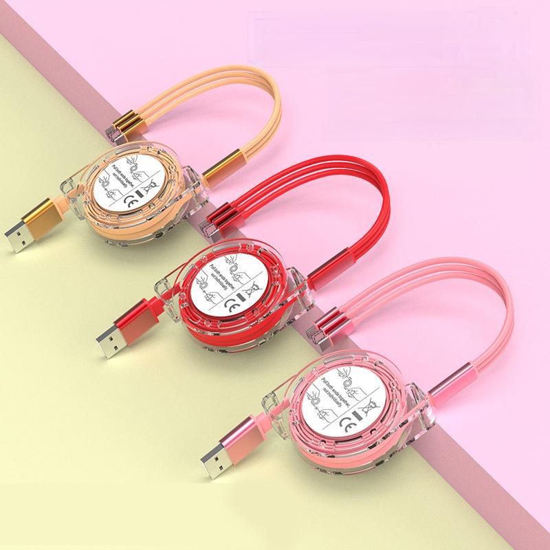 Multi 3 In 1 Retractable Fast Charging Cord 2