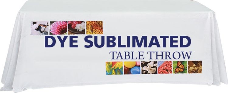 6' 3-Sided Economy Printed Table Throw