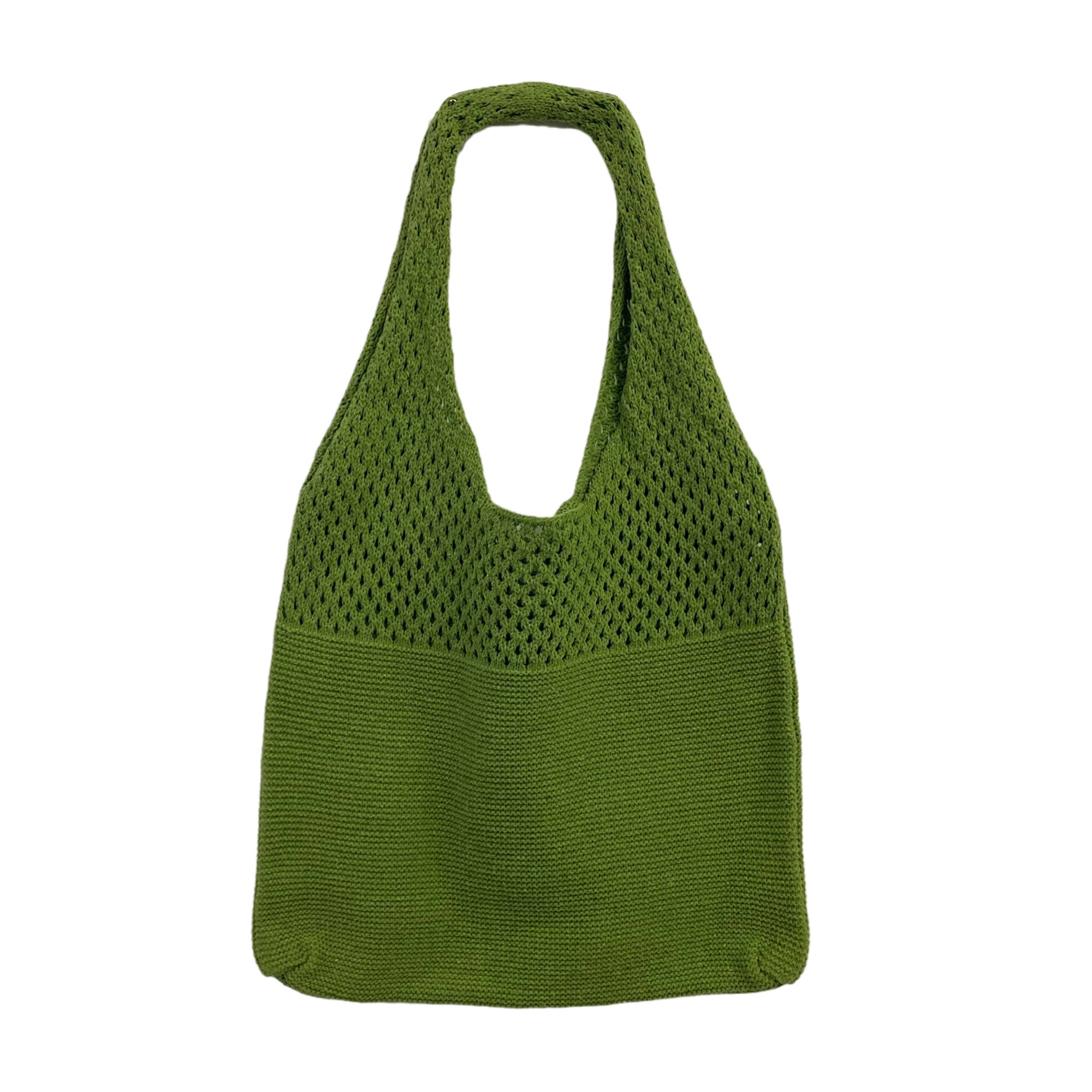 Portable Reusable Knitted Grocery Tote Bags, custom tote bag with logo imprint 3