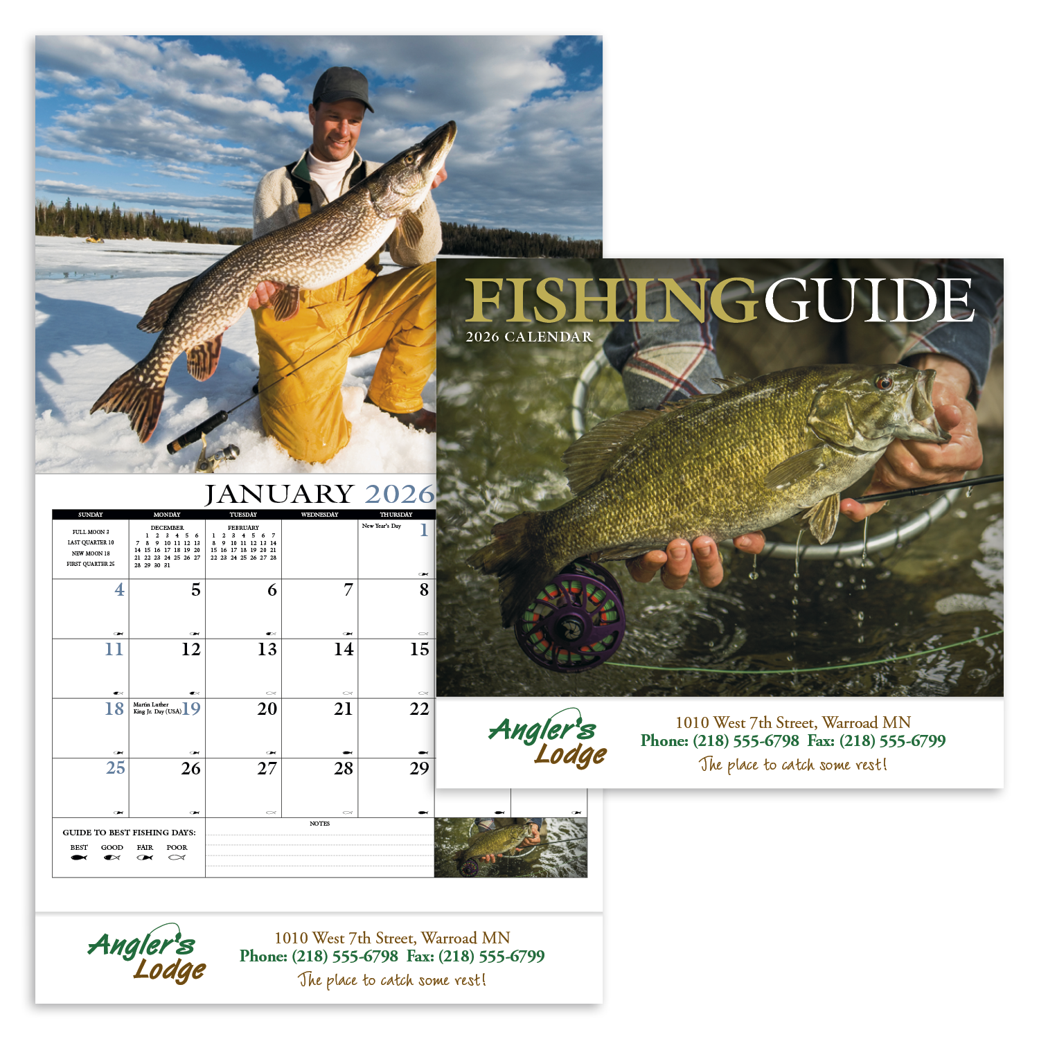 HotLine® Products Fishing Guide Appointment Calendar - Stapled 36