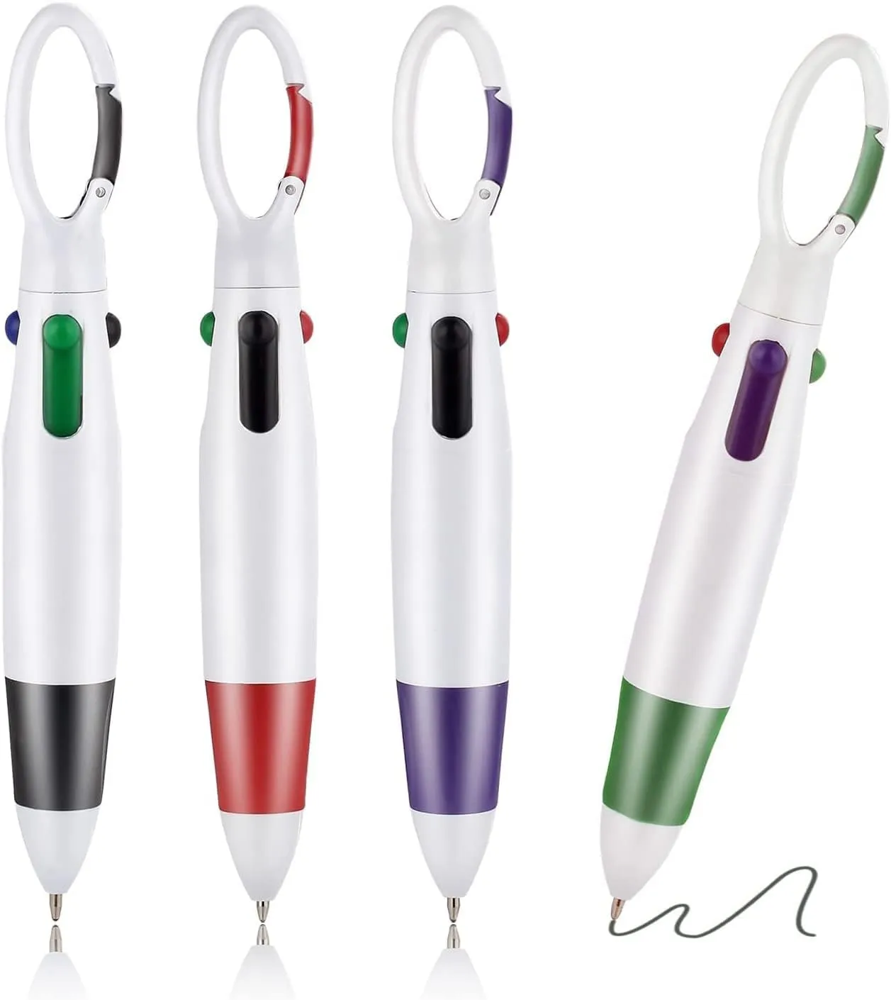 4-Color Pen With Carabiners Clip 6
