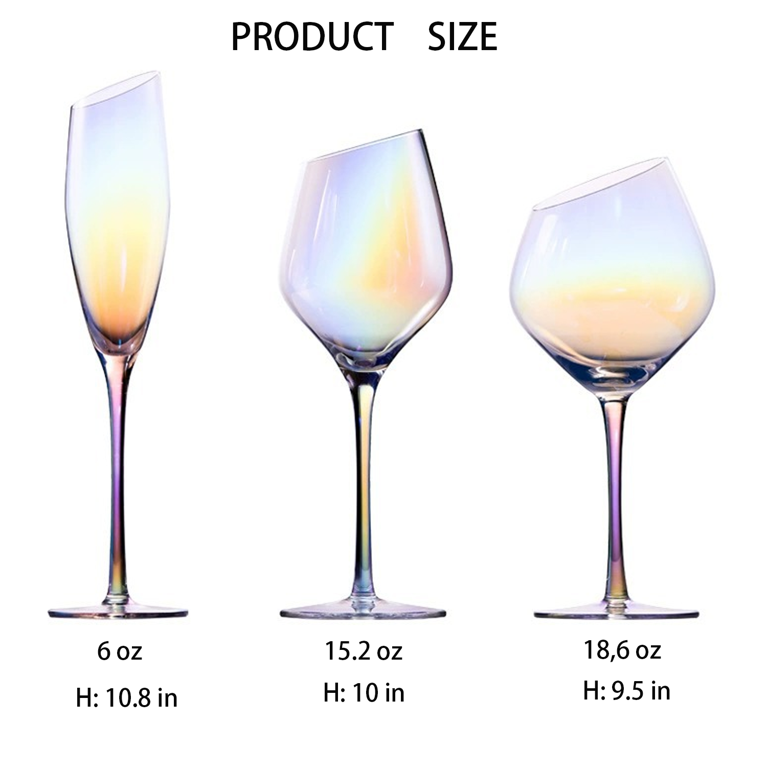 Reusable Luxury Colored Crystal Rainbow Wine Glass 6