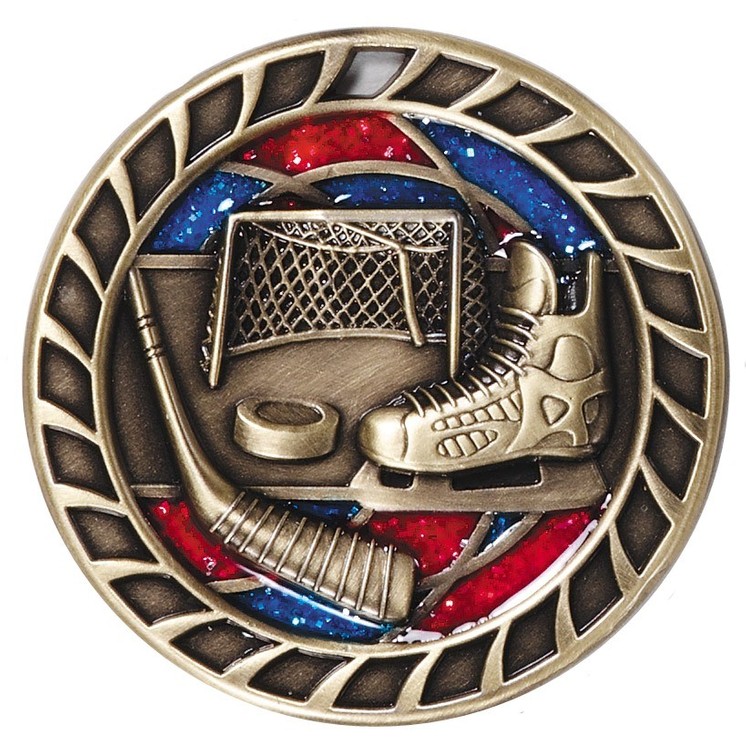 Hockey Glitter Medal, 2 1/2" 2