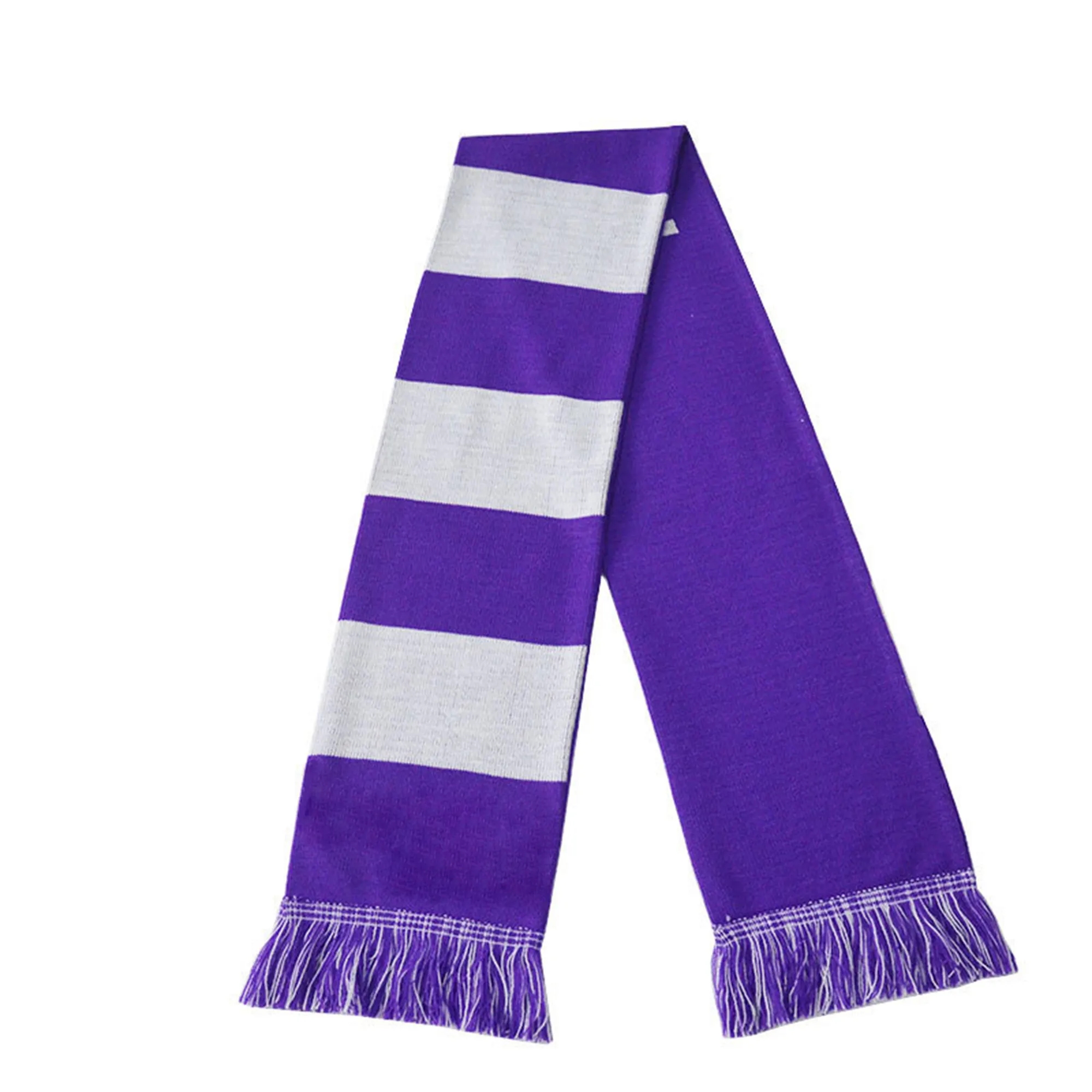 Double-Sided Stadium Knit Jacquard Scarf With Fringe 1