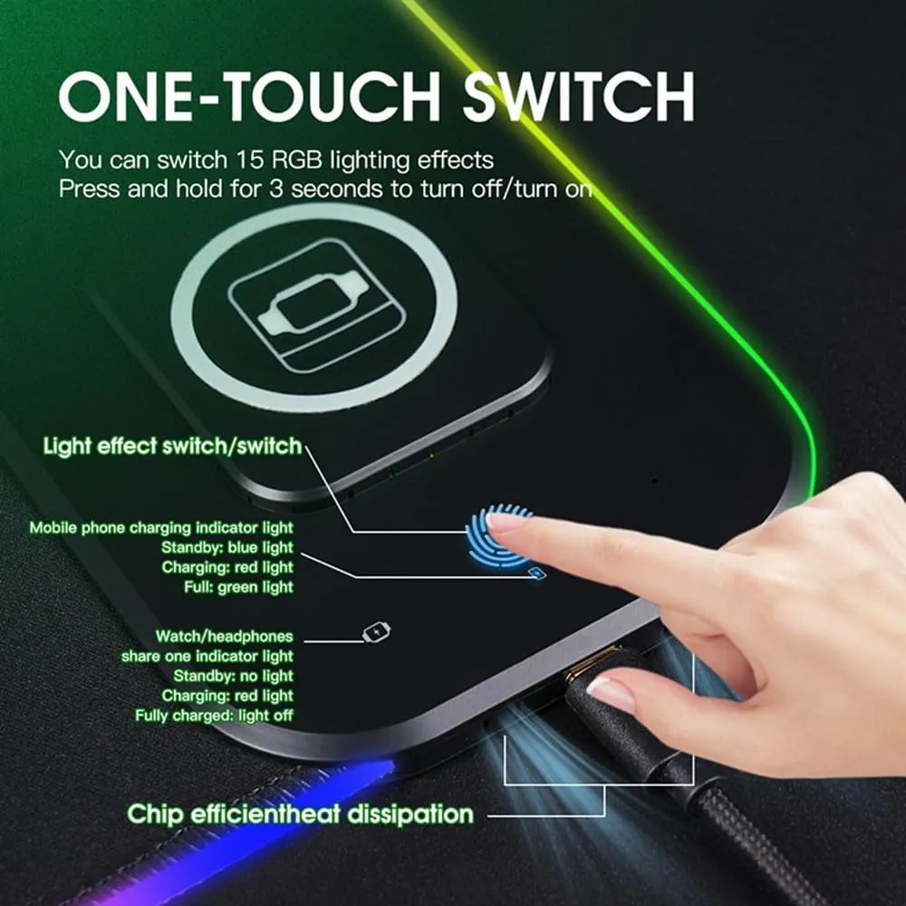 Magnetic Luminescent Wireless Charging Mouse Pad 2
