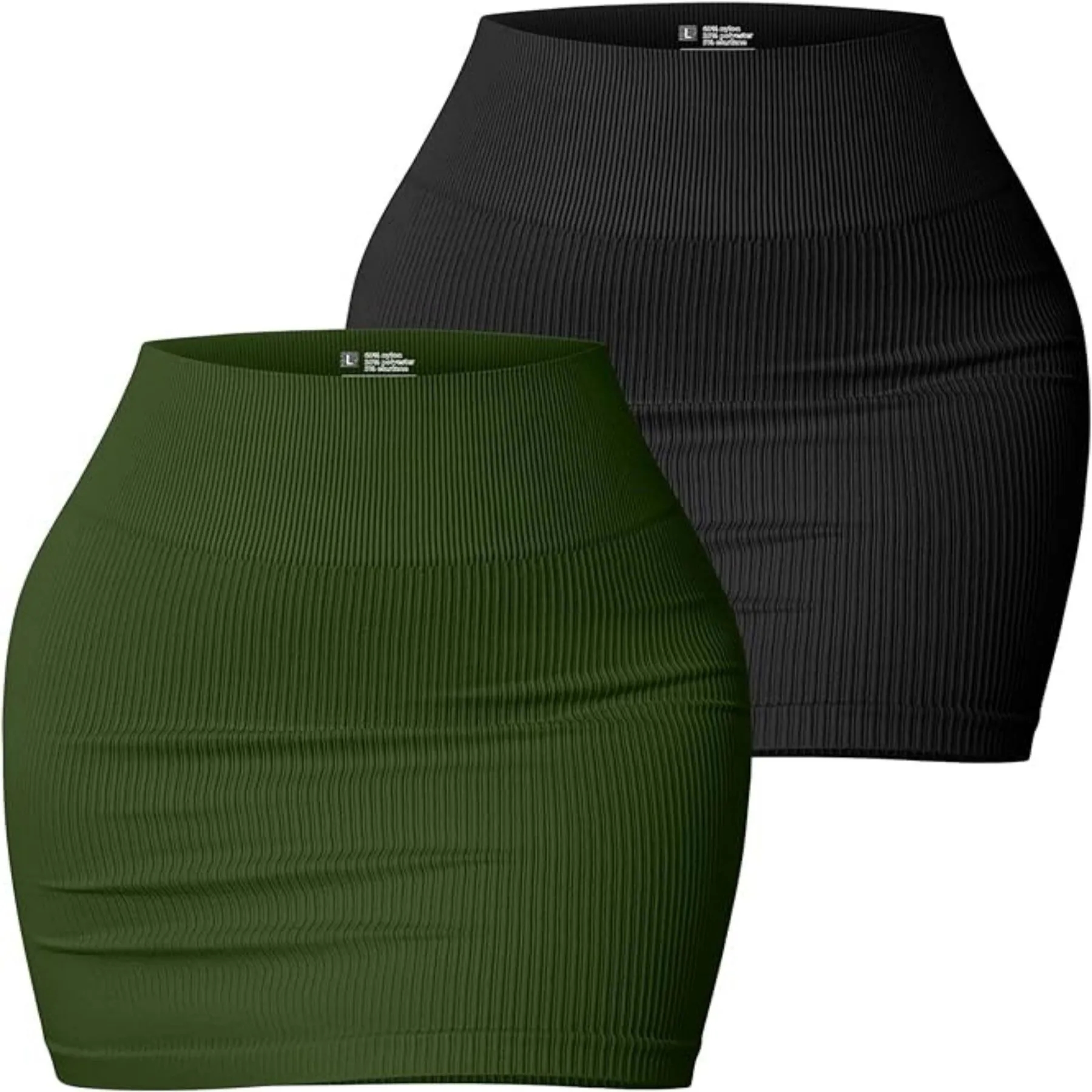 Women's Stretchy Ribbed Mini Skirt 2