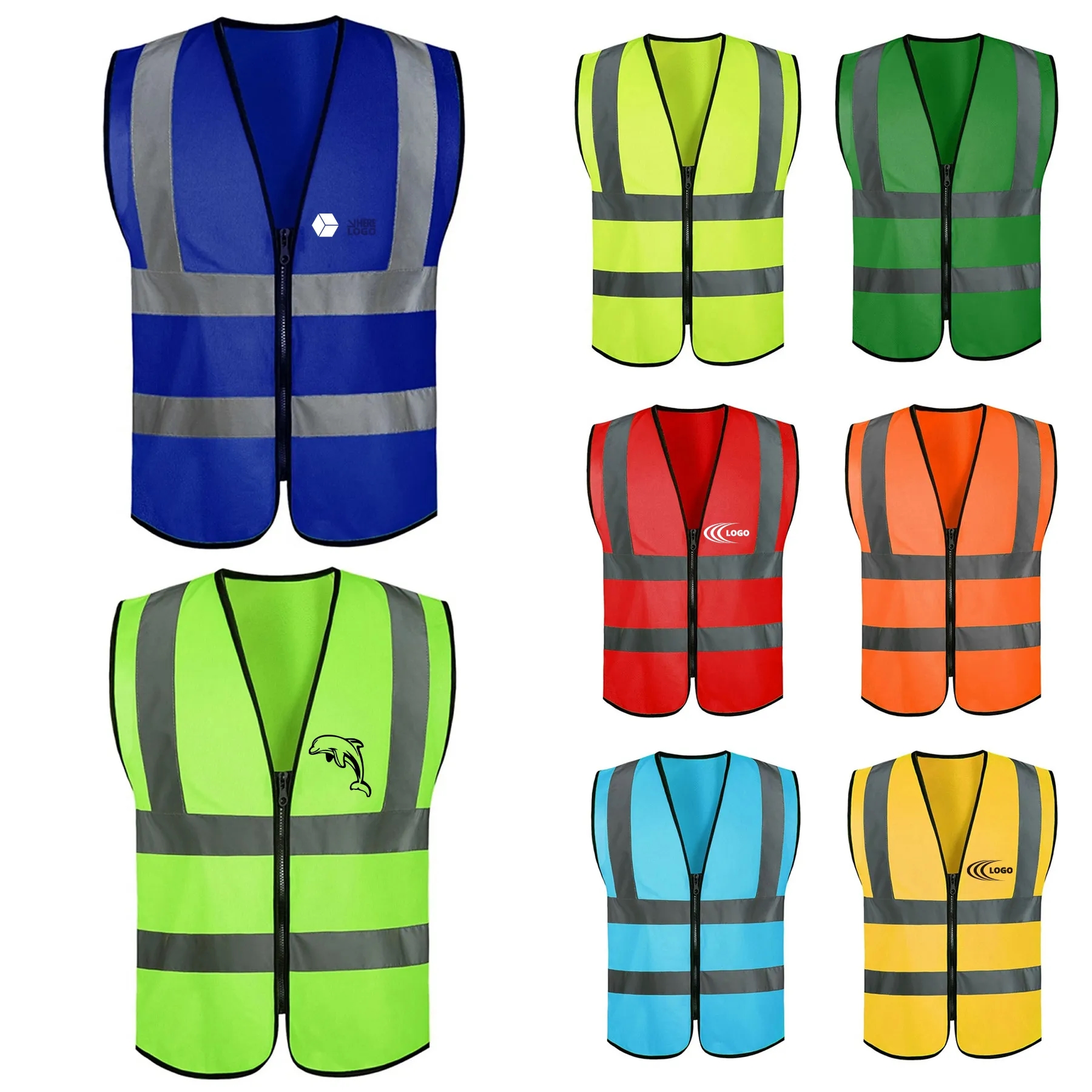 Unisex High Visibility Reflective Safety Vest 8