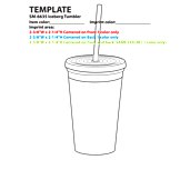 Iceberg 16oz Double-Wall Tumbler w/Straw 19