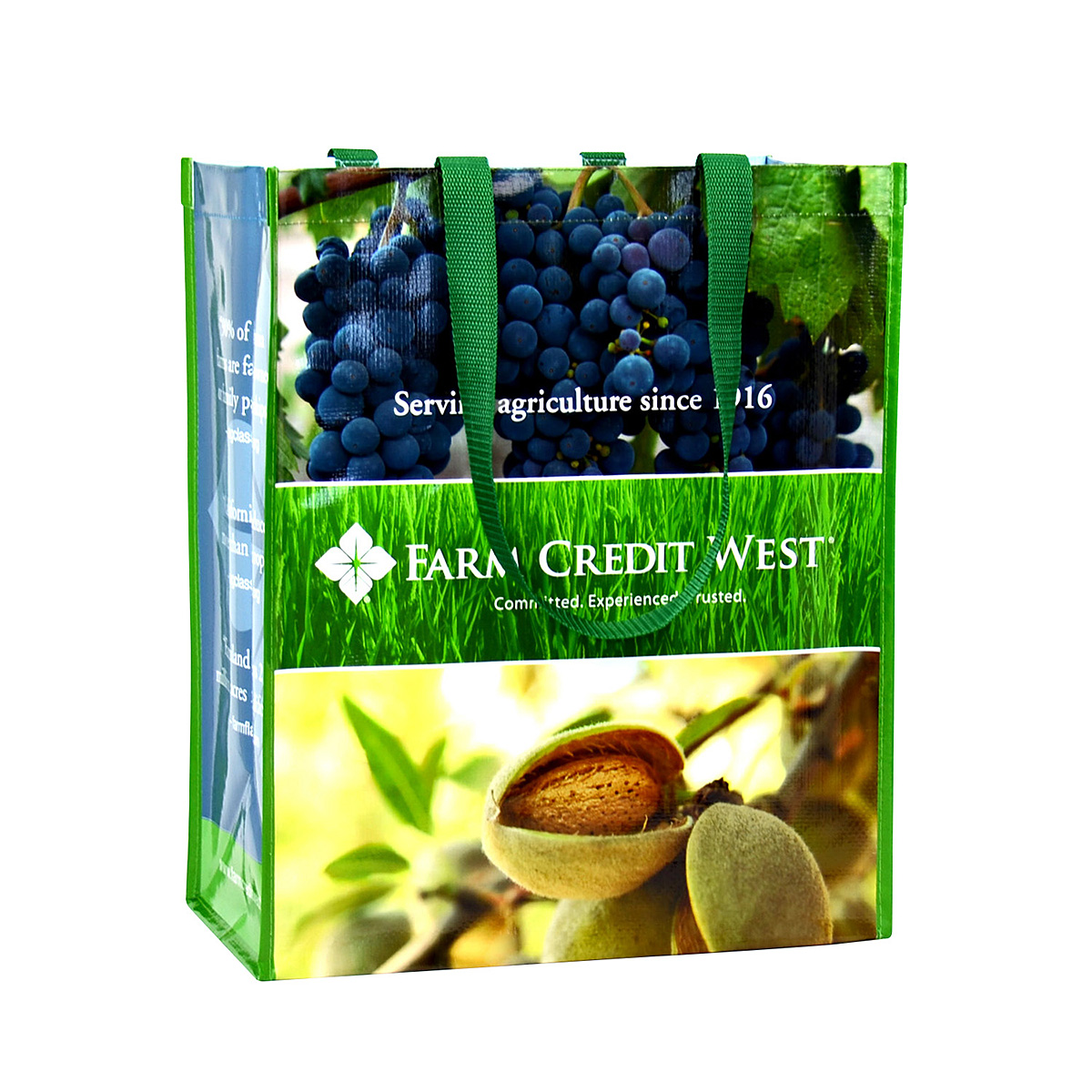 Premium-Quality Laminated Woven Grocery Bag 14"x17"x8" 1