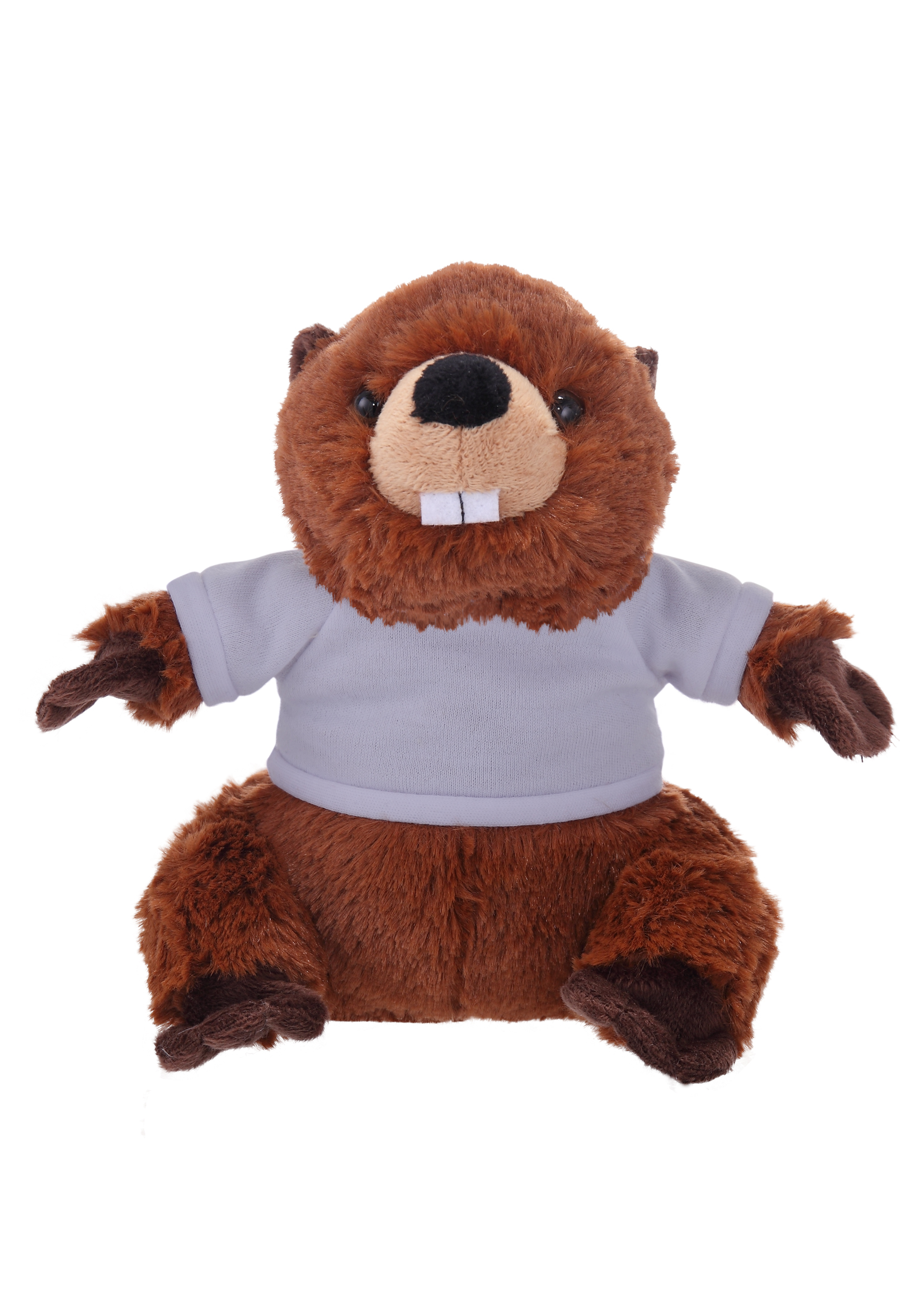 Soft Plush Sitting Beaver wearing a T-Shirt 14