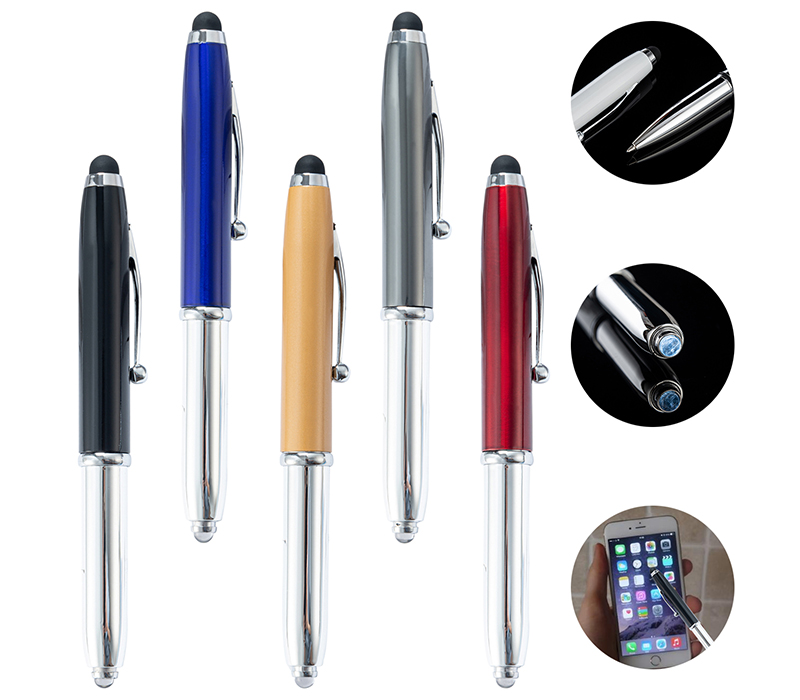 3-in-1 Multi-Tasker Stylus Pen with LED Light 8