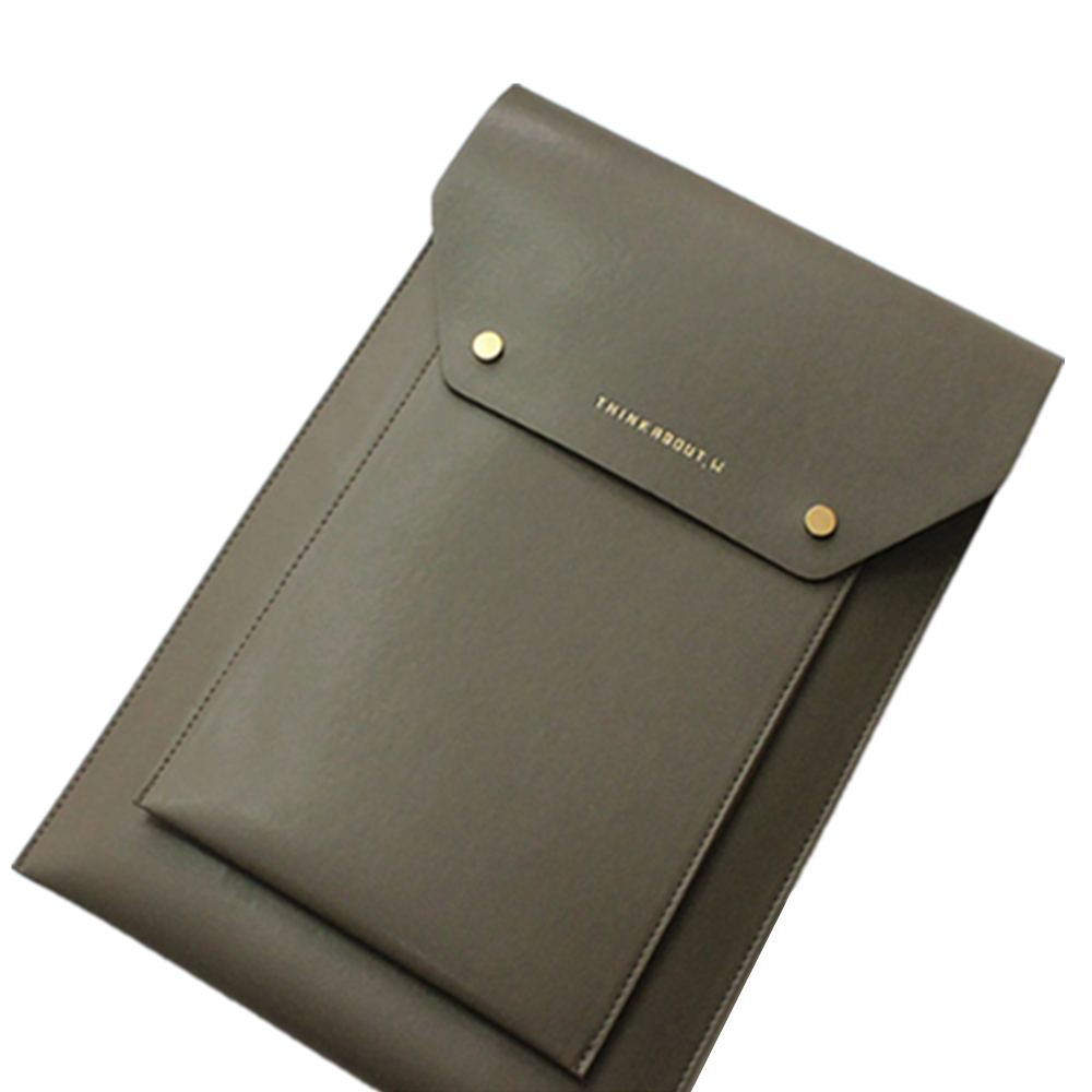 PU Leather Felt Laptop Sleeve Holder Case 5