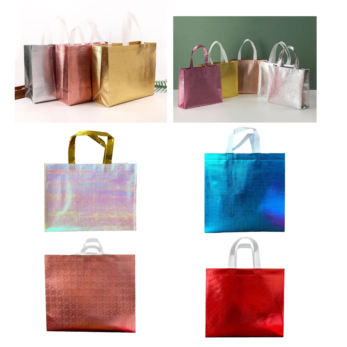 Reusable Non Woven Foldable Shopping Bag All Over Printing 4