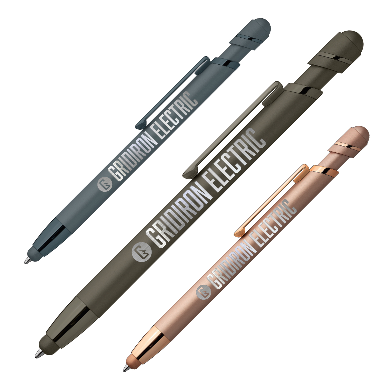 Pluto Softy Metal Pen with Stylus (Engraved Imprint) 2