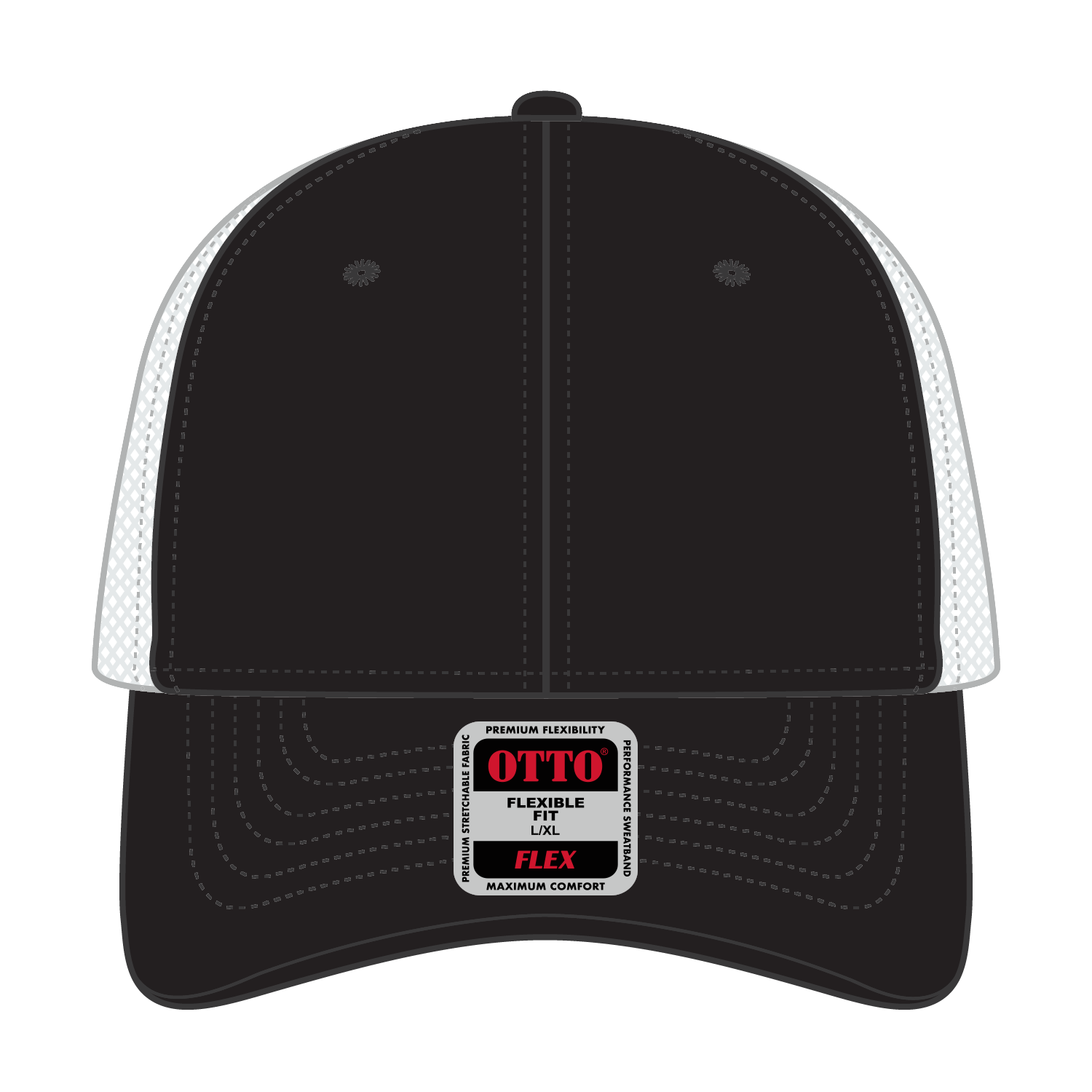 OTTO CAP® OTTO FLEX® Fitted 6 Panel Low Profile Mesh Back Trucker Hat 31