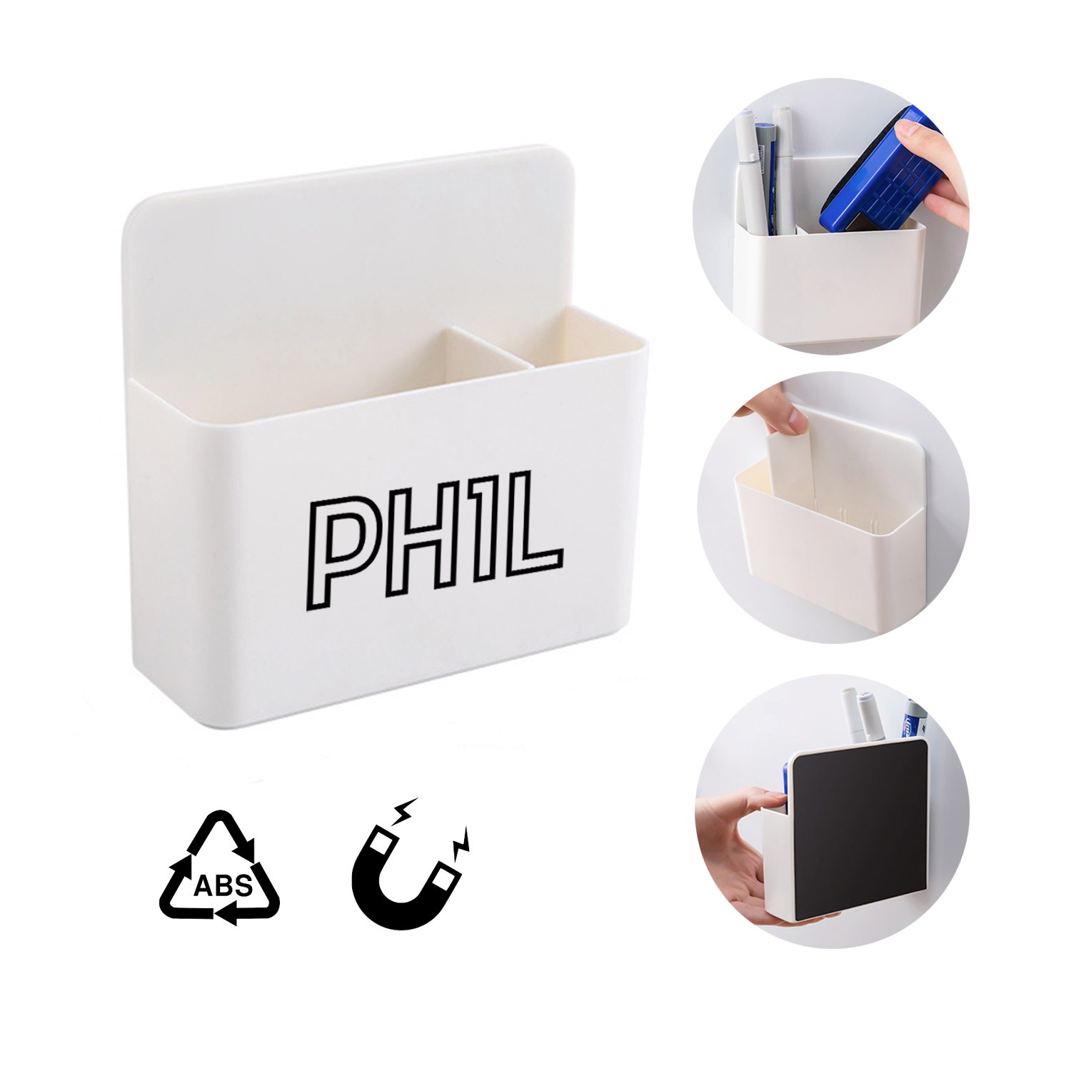 Whiteboard Magnetic Organizer Box w/ Divider 1
