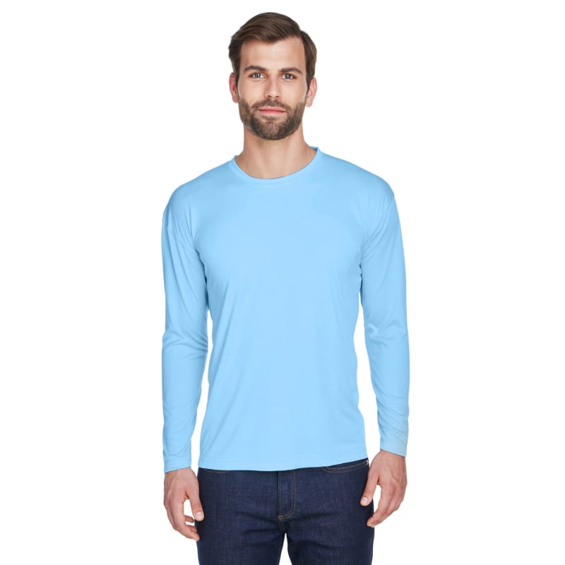UltraClub Adult Cool & Dry Sport Long-Sleeve Performance Interlock T-Shirt 3