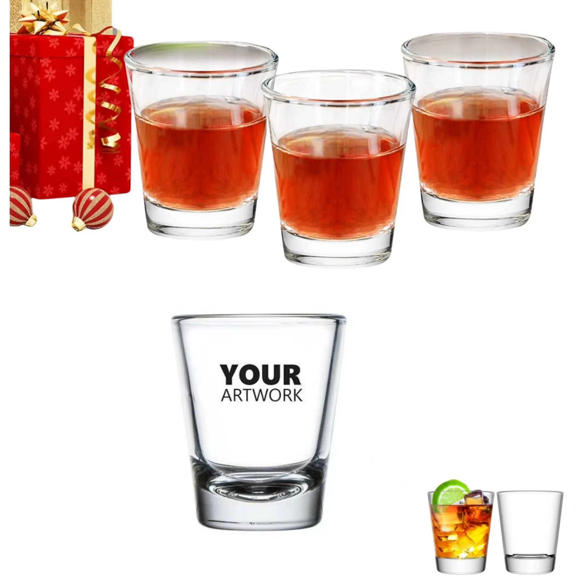 2oz Clear Durable Bar Shot Glass Cups 2